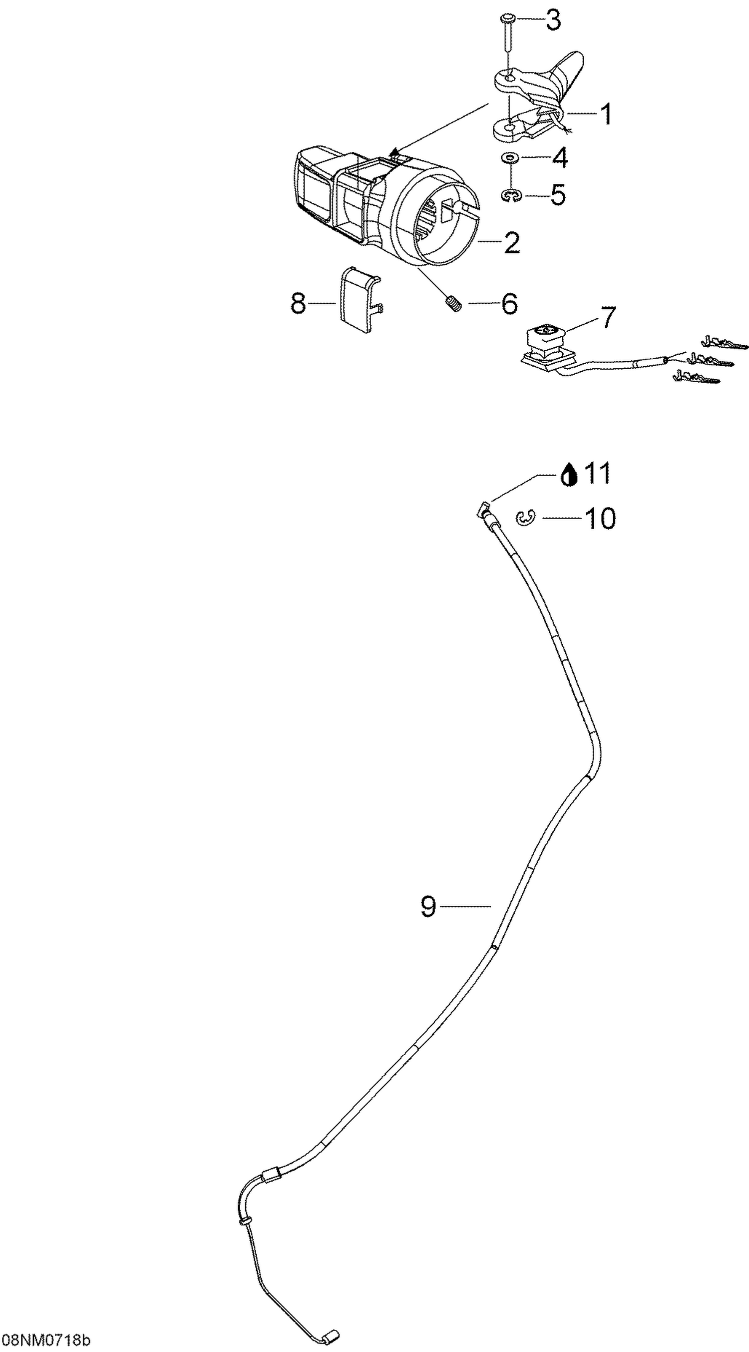 01- Throttle handle And Housing