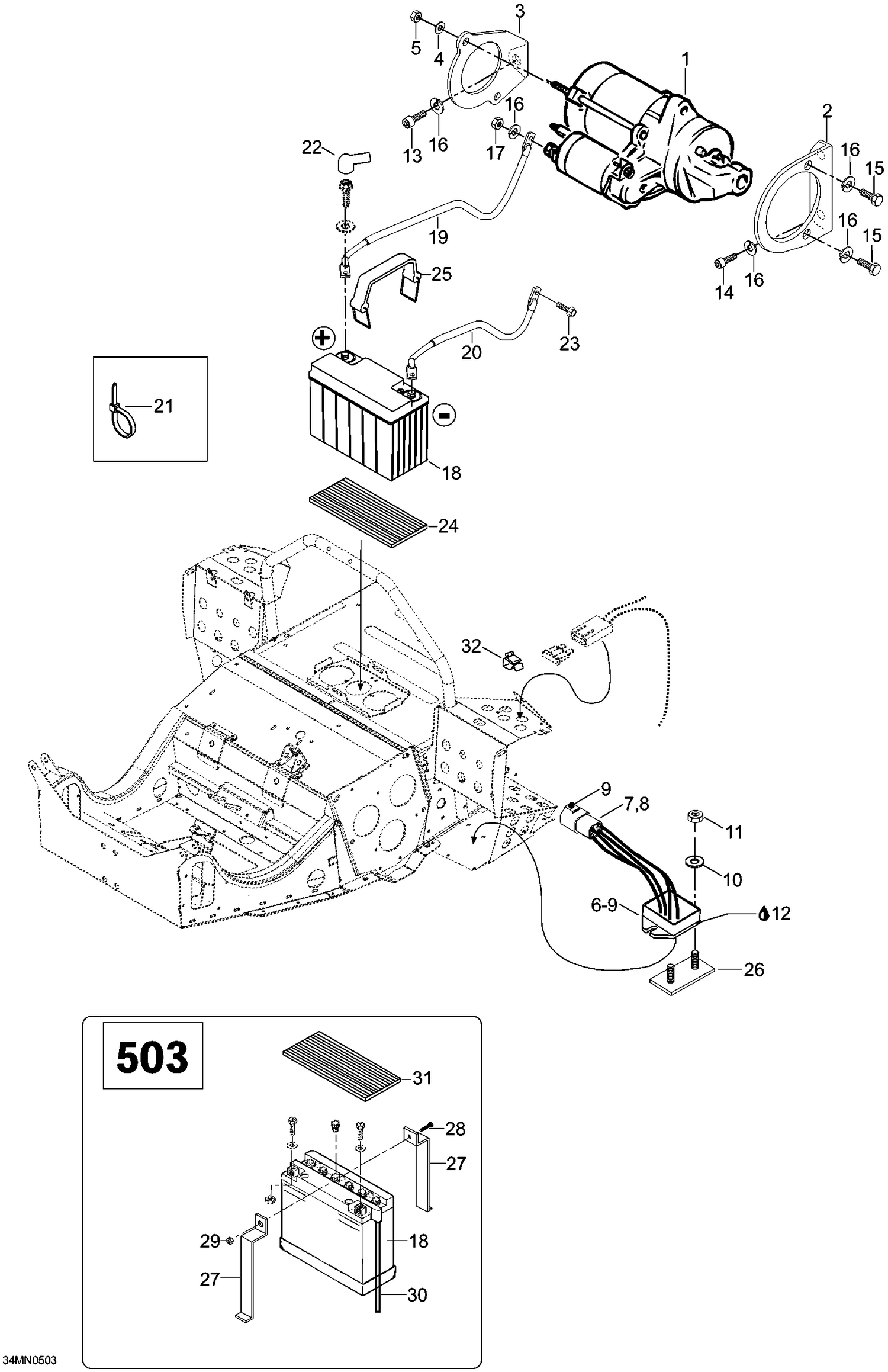 10- Battery And Starter, 6900
