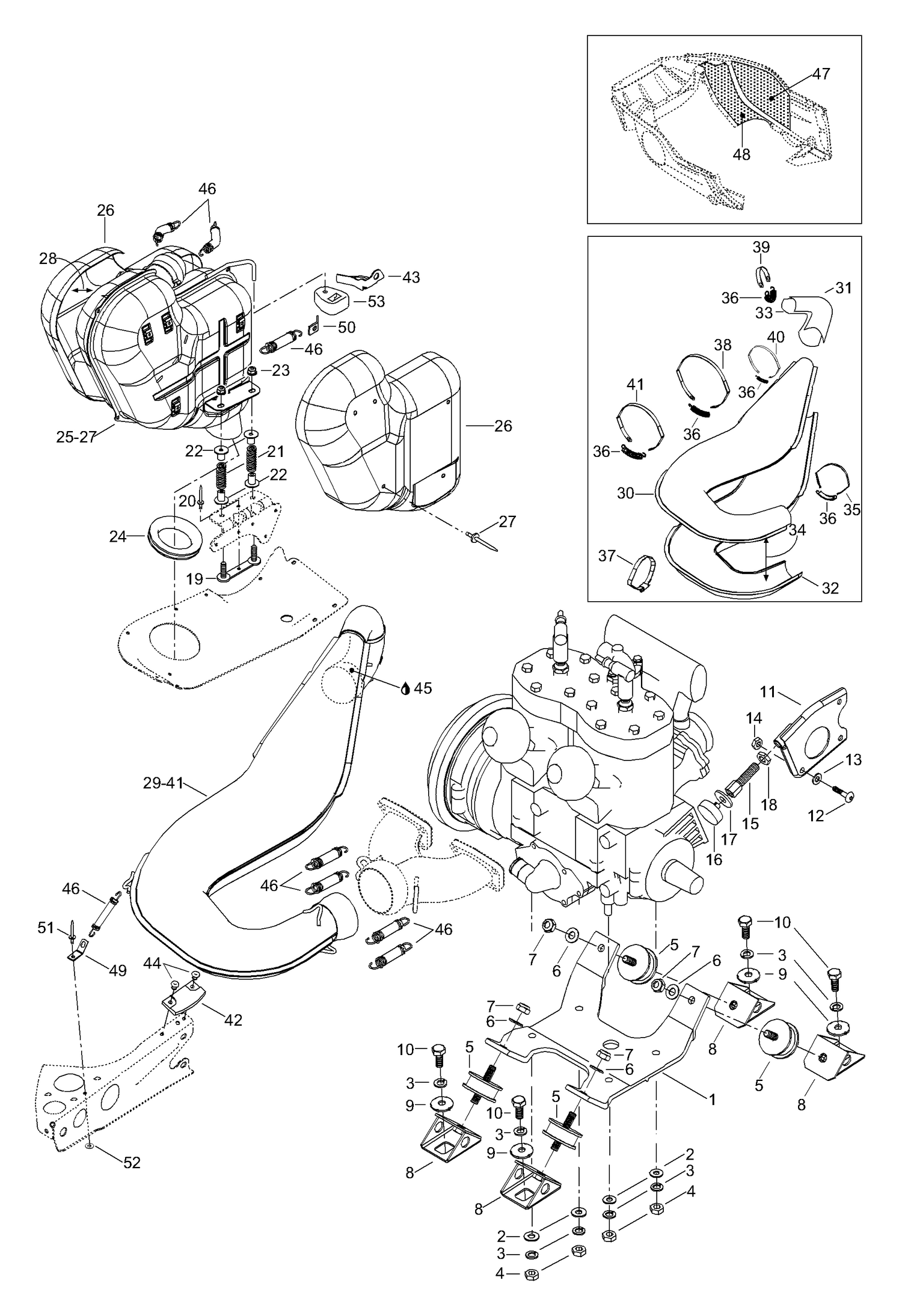 01- Engine Mount Plate/Muffler