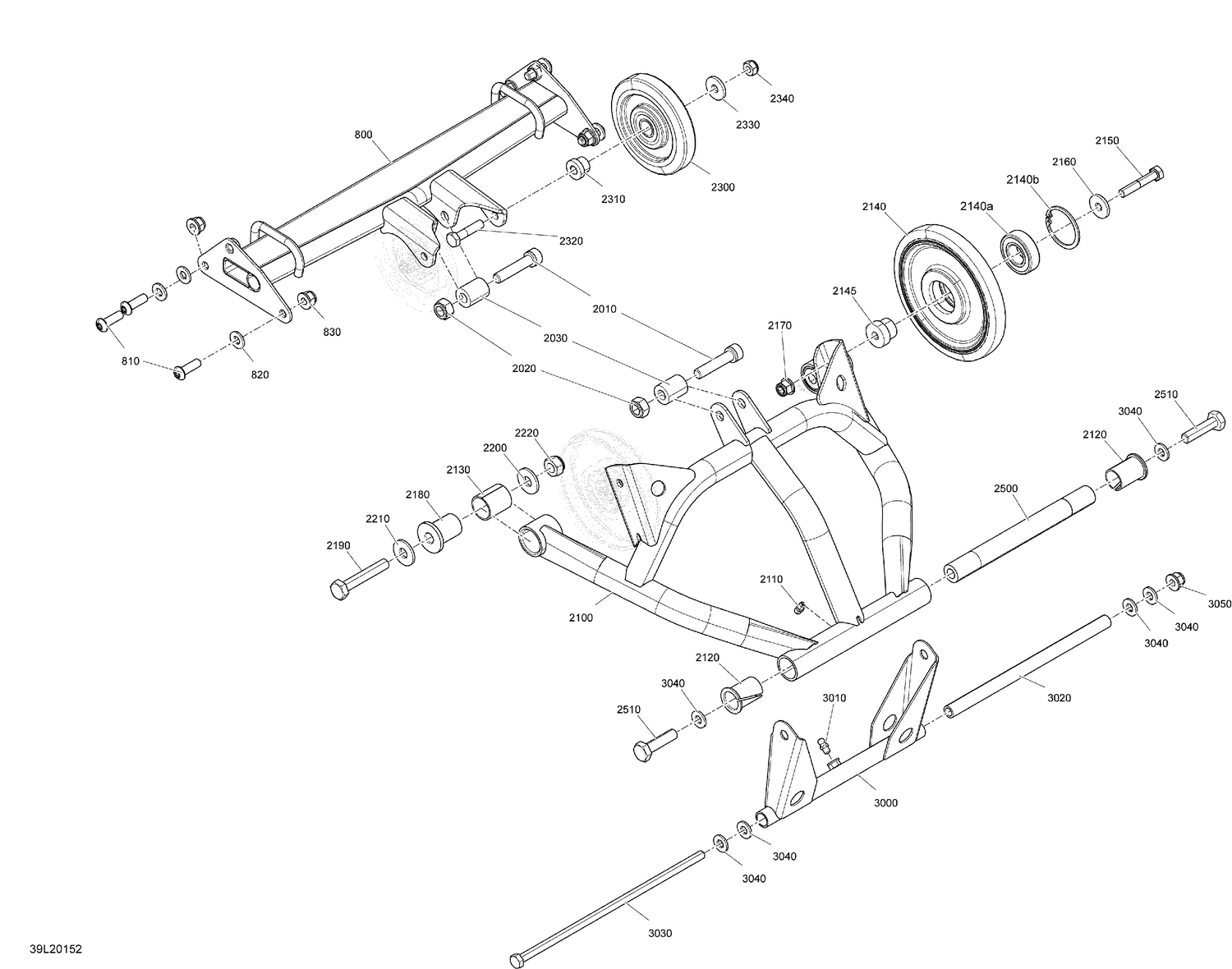 08- Suspension, Rear - Upper Section - RE 3900 - SKU SELM