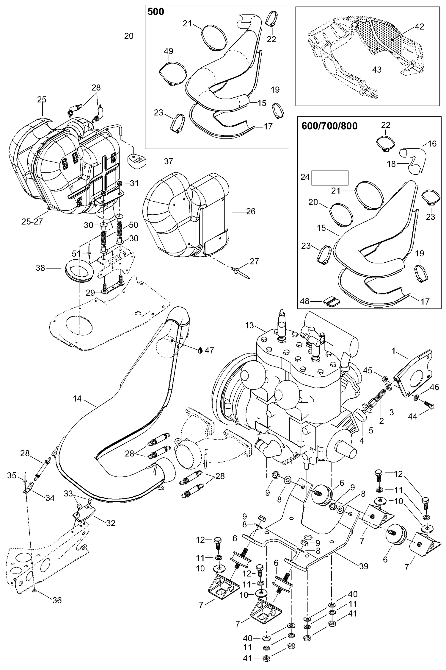01- Engine Mount Plate/Muffler