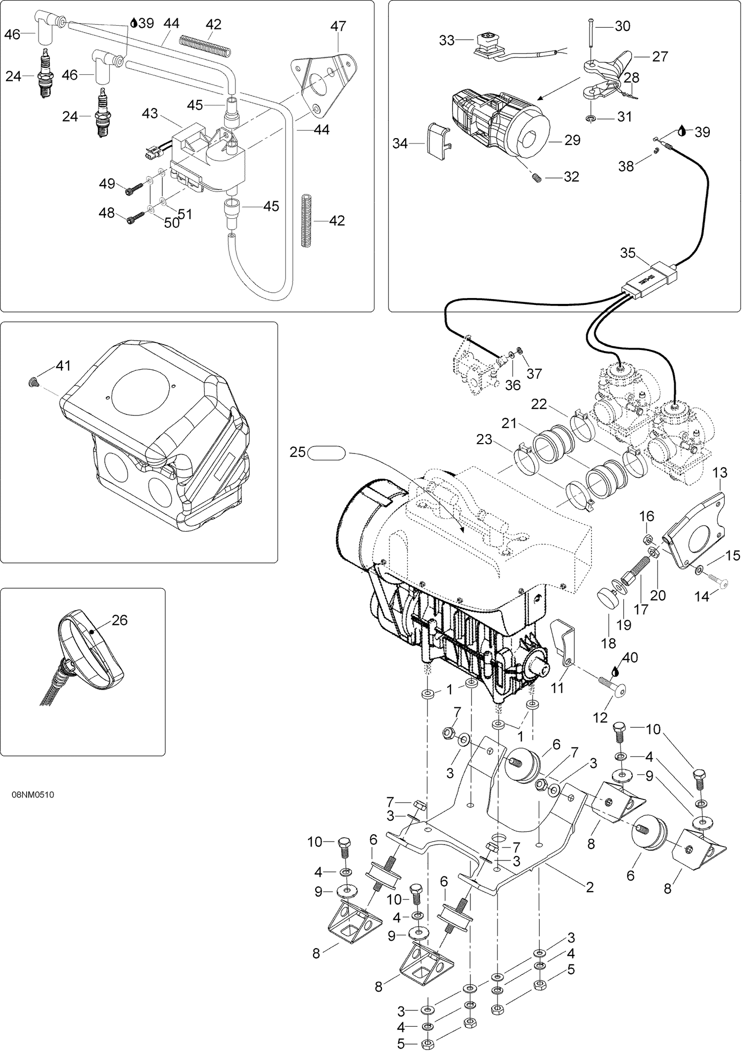 01- Engine And Engine Support, 400RC