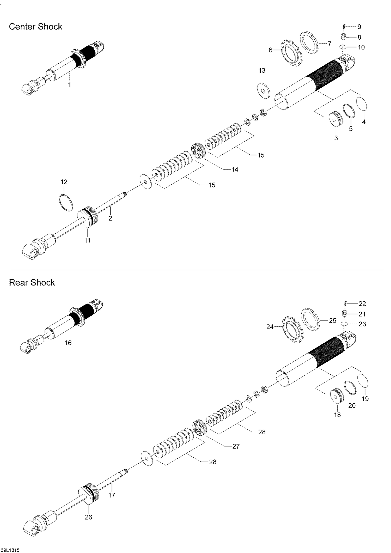 08- Take Apart Shock, Rear XTRIM - 600HO E-TEC