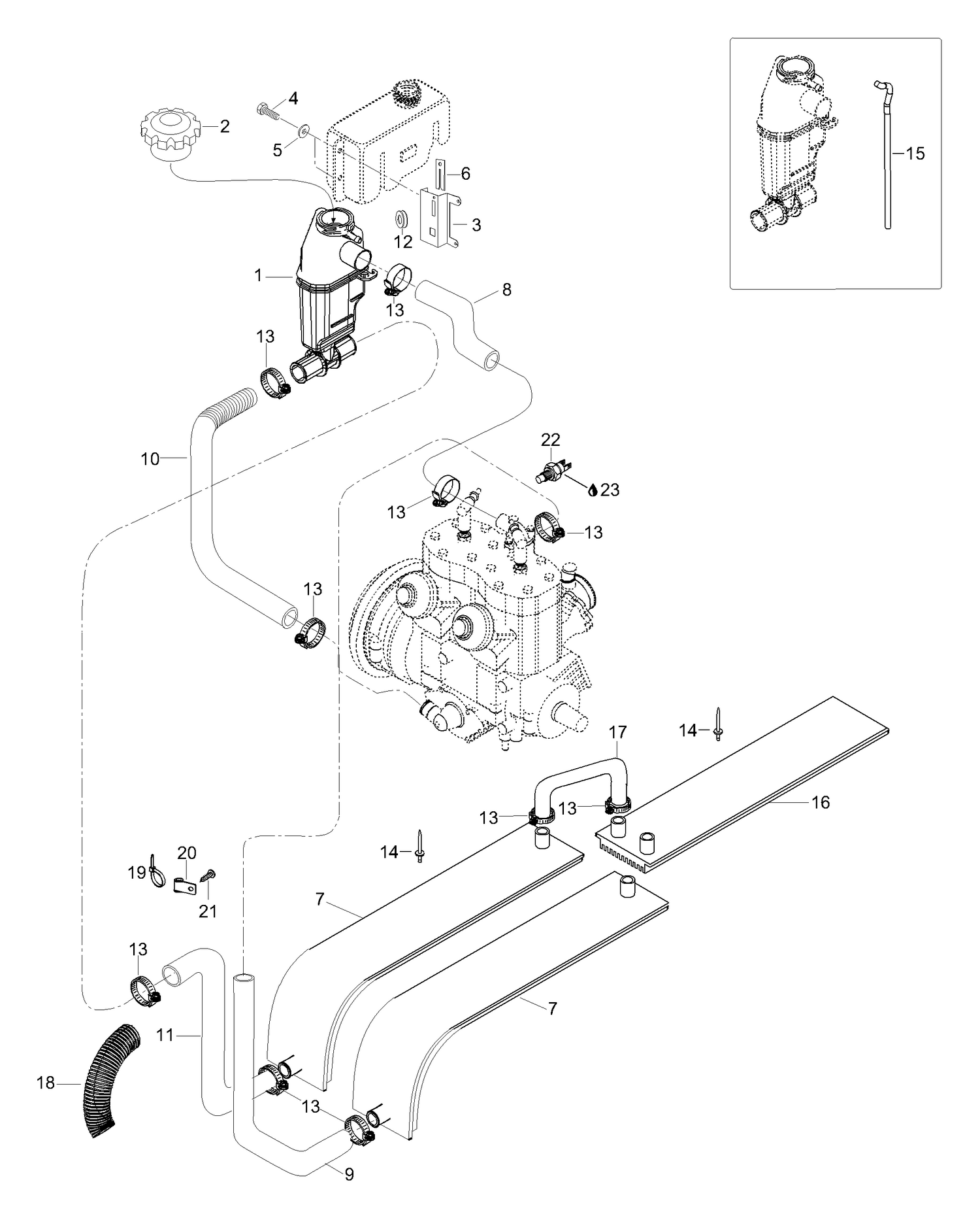01- Radiator, Hoses