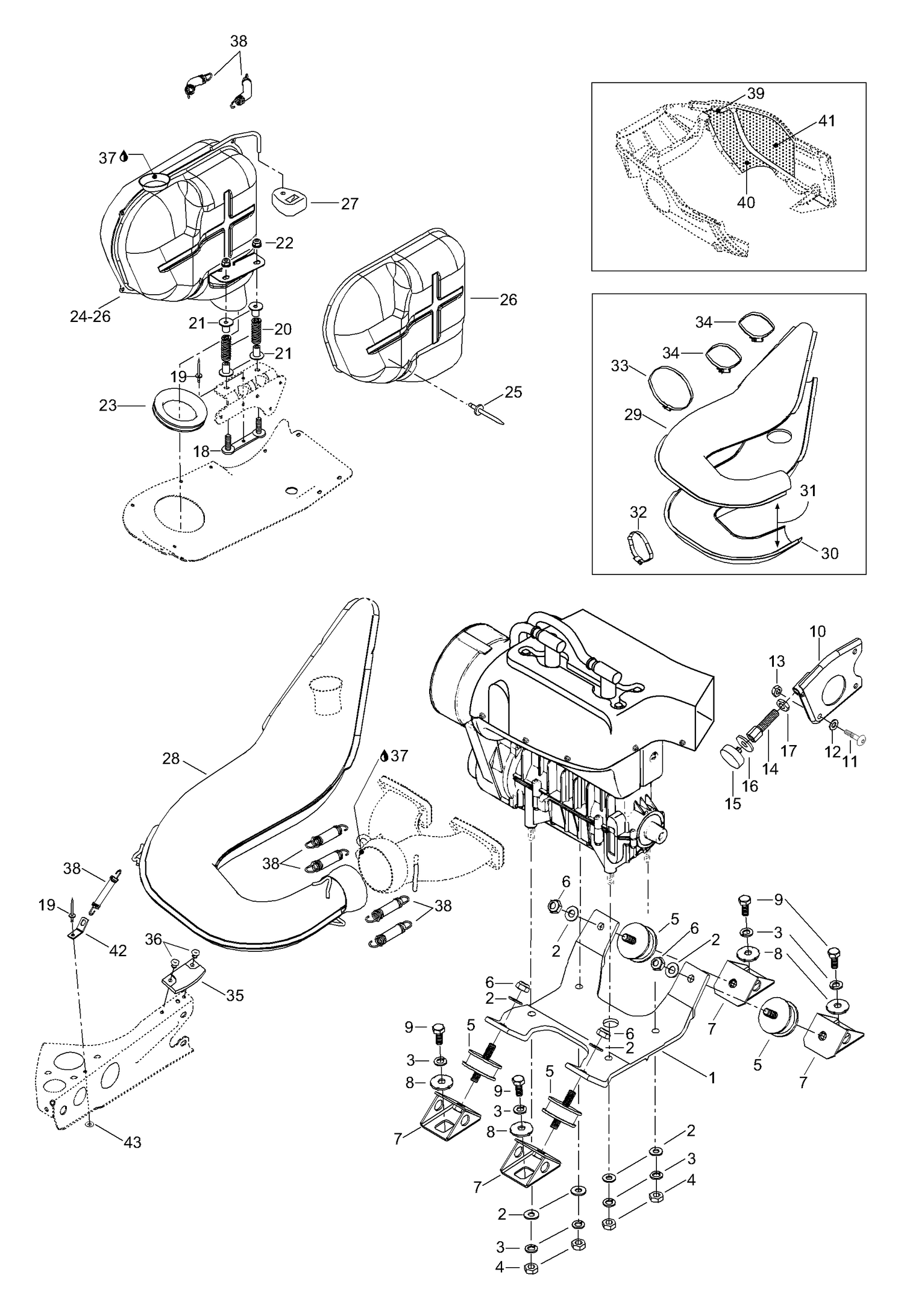 01- Engine Mount Plate/Muffler