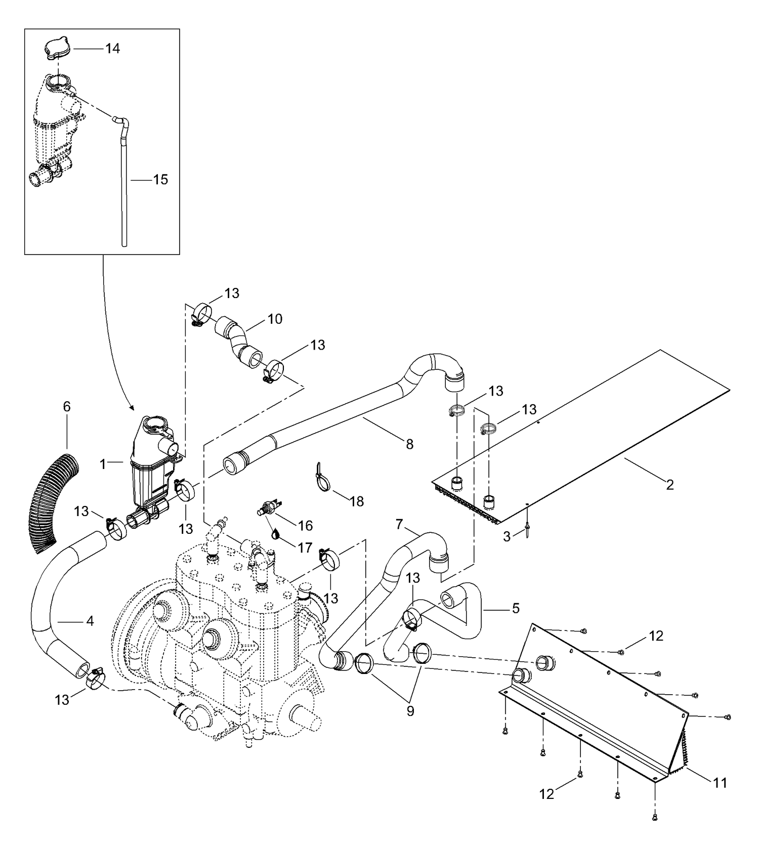 01- Radiator, Hoses