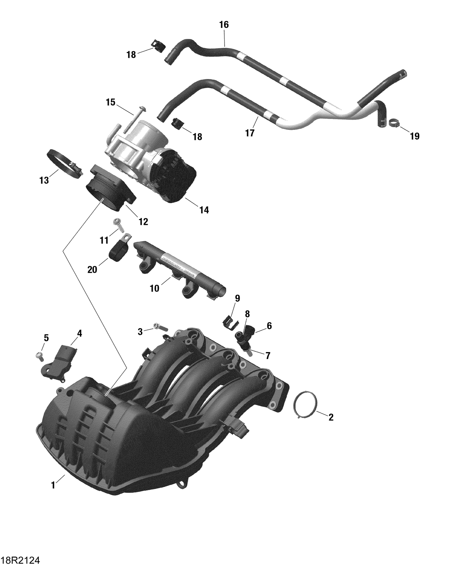 01- ROTAX - Air Intake Manifold And Throttle Body