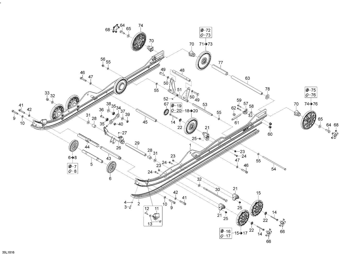 08- Rear Suspension XTRIM - 600 ACE