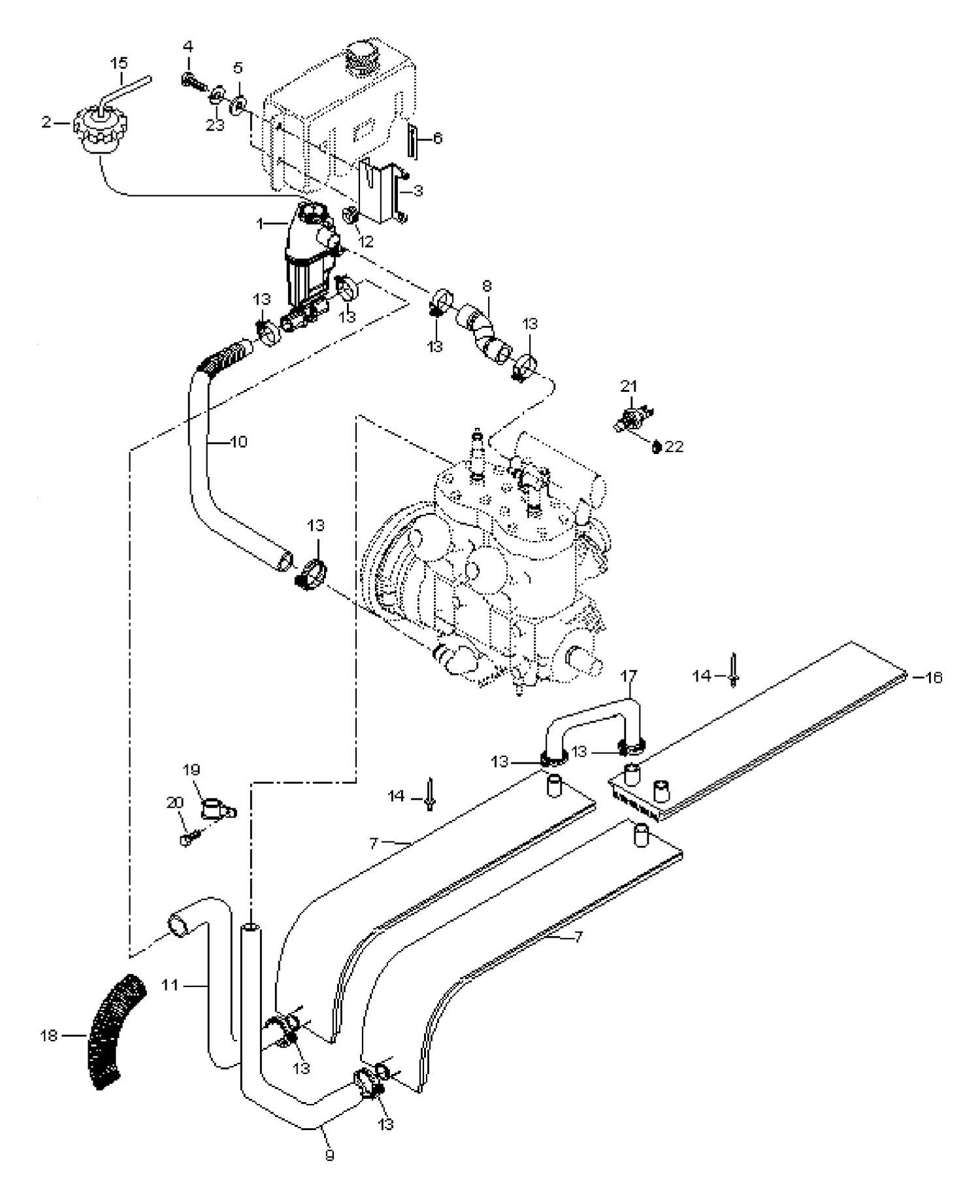 01- Radiator, Hoses