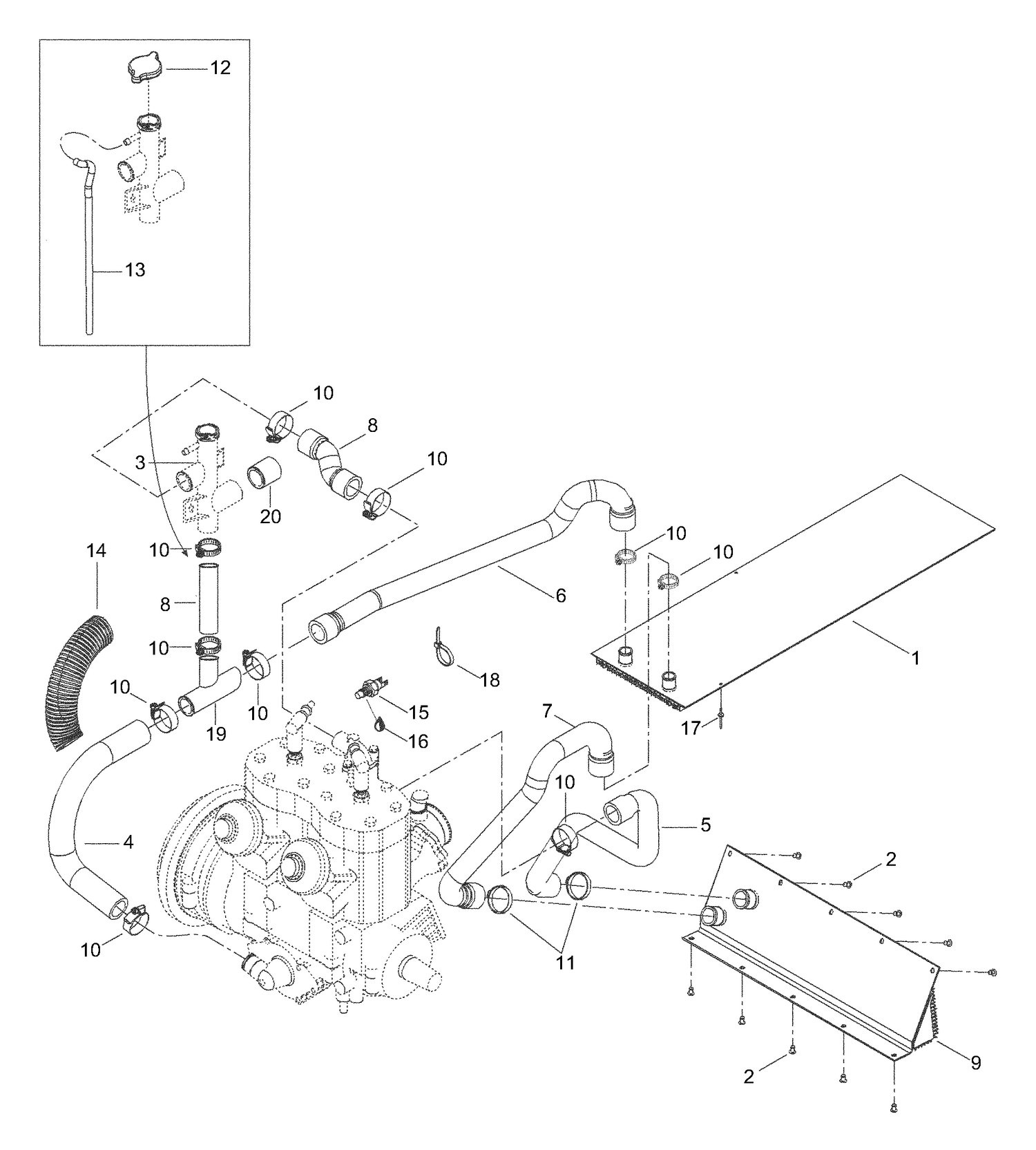 01- Radiator, Hoses