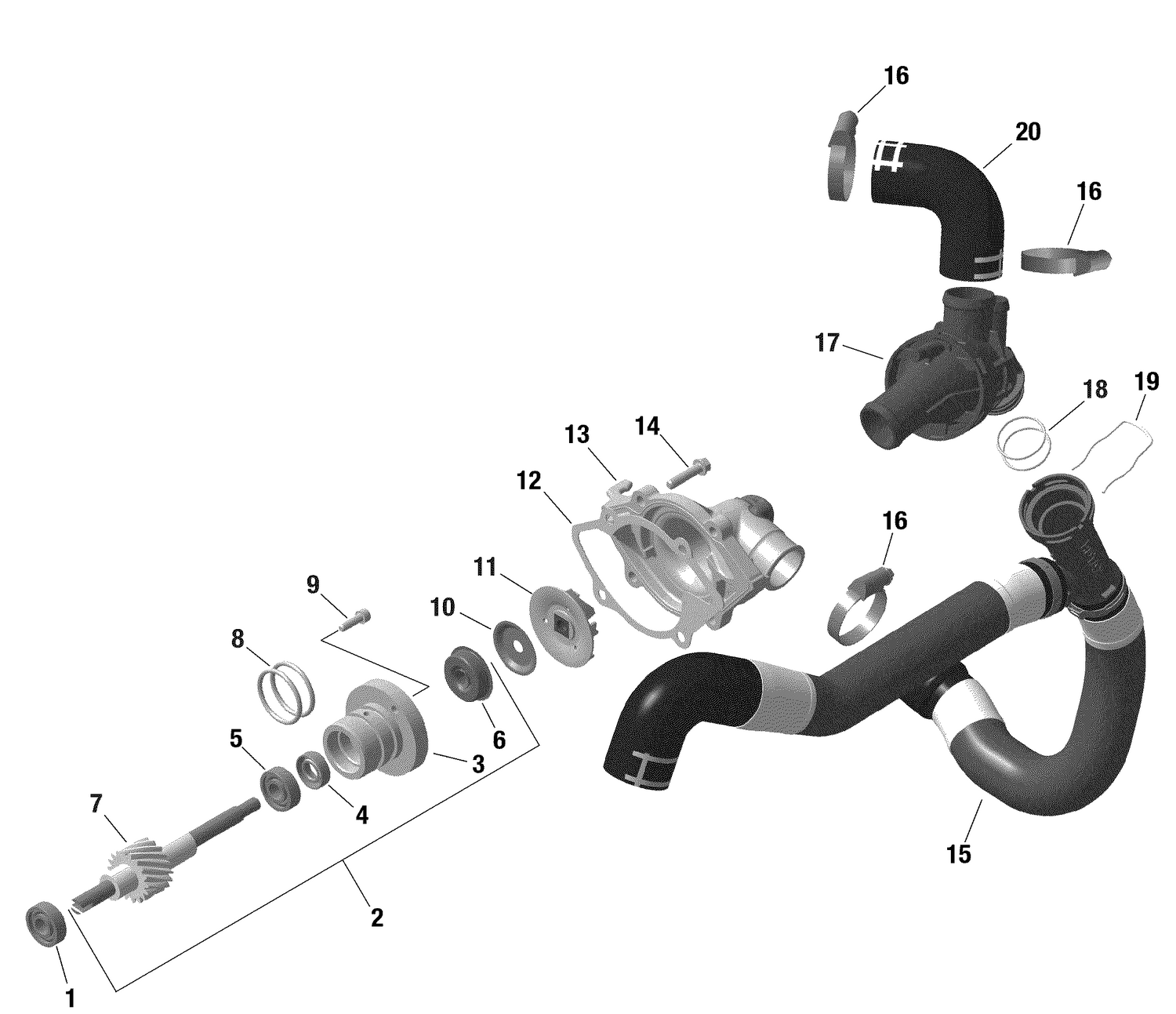01- Engine - Cooling -  598 RS