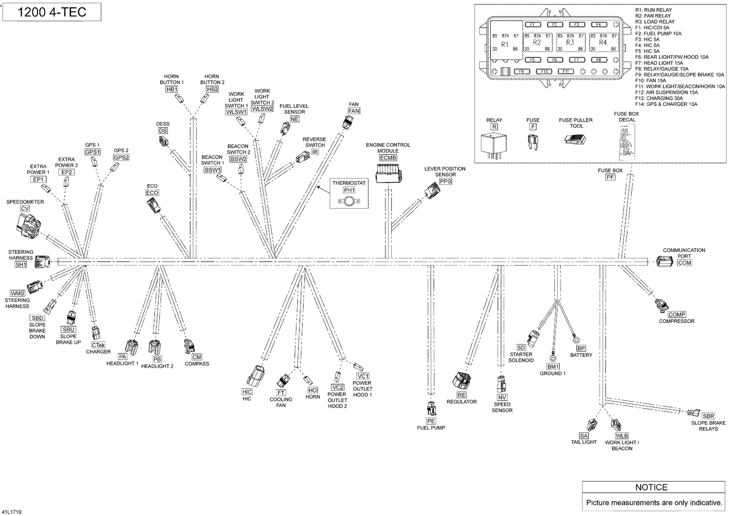 10- Electrical Harness - 1200 4-TEC 2018