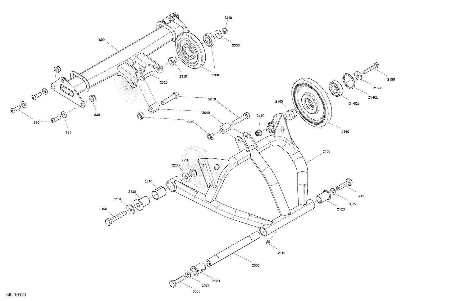 08- Rear Suspension Shocks BoonDocker - 850 E-TEC Upper Parts