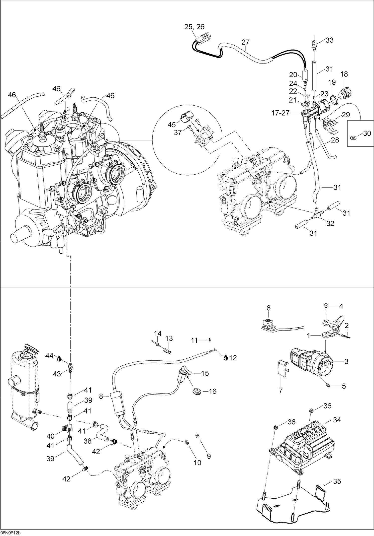 01- Throttle Handle And ECM