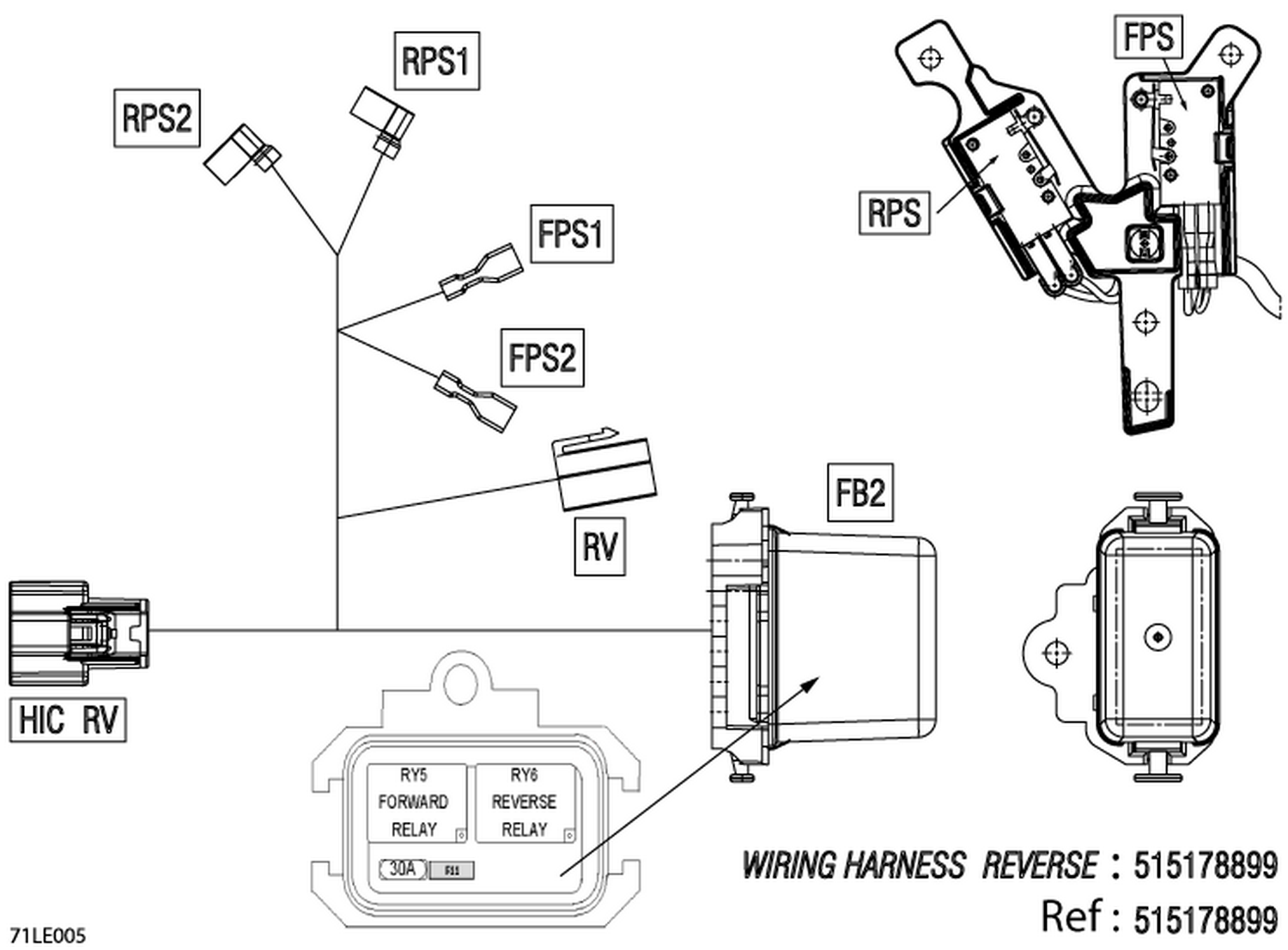08- Electric - Reverse Wiring Harness - 515178899
