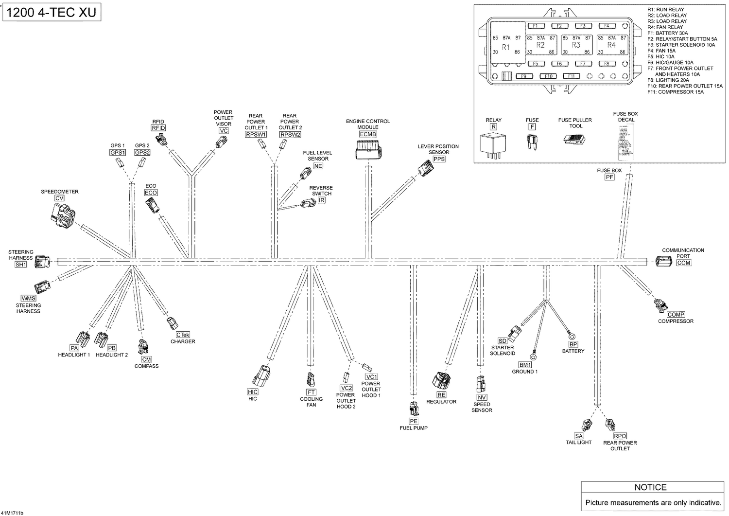 10- Electrical Harness - 1200 4-TEC 2018