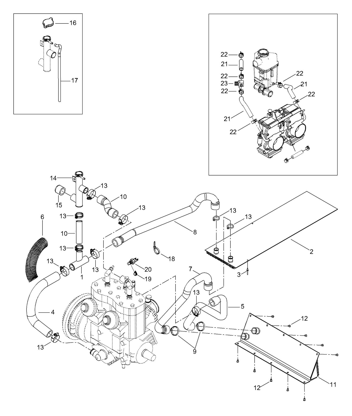 01- Radiator, Hoses