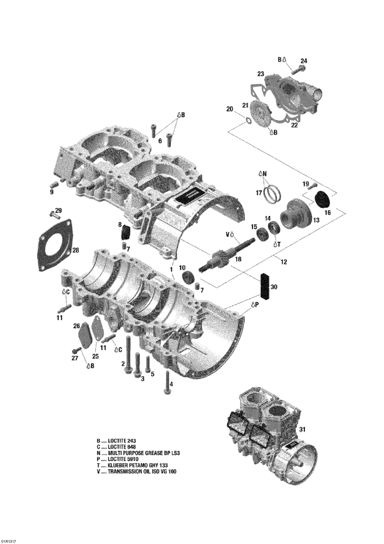 01- Crankcase And Water Pump