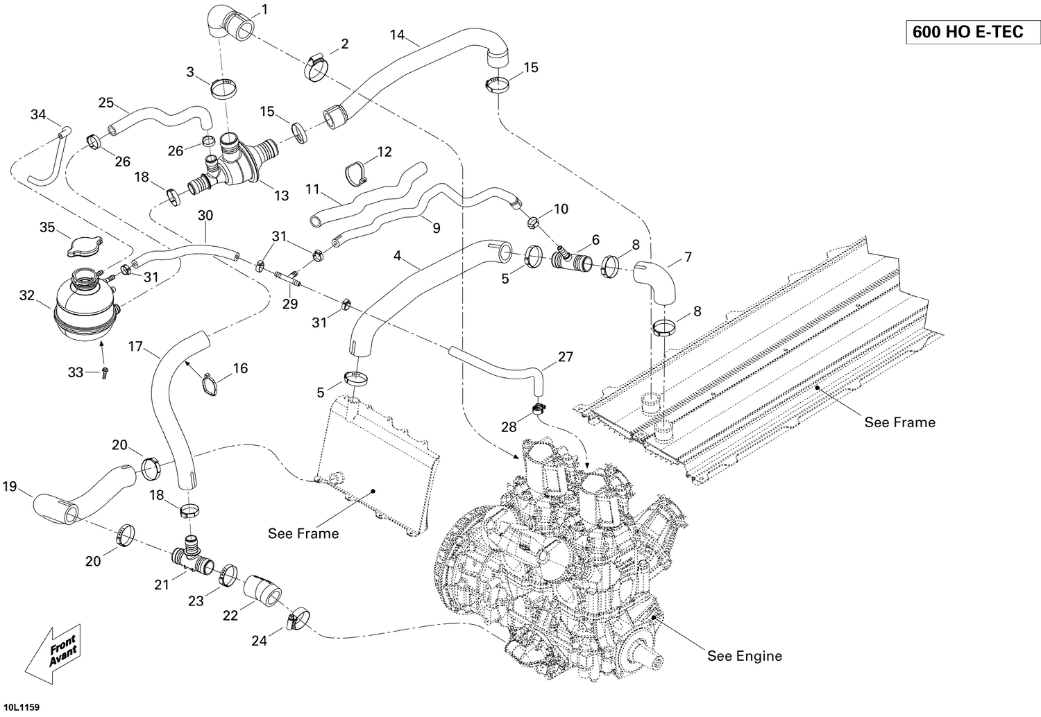 01- Cooling System , 600HO E-TEC