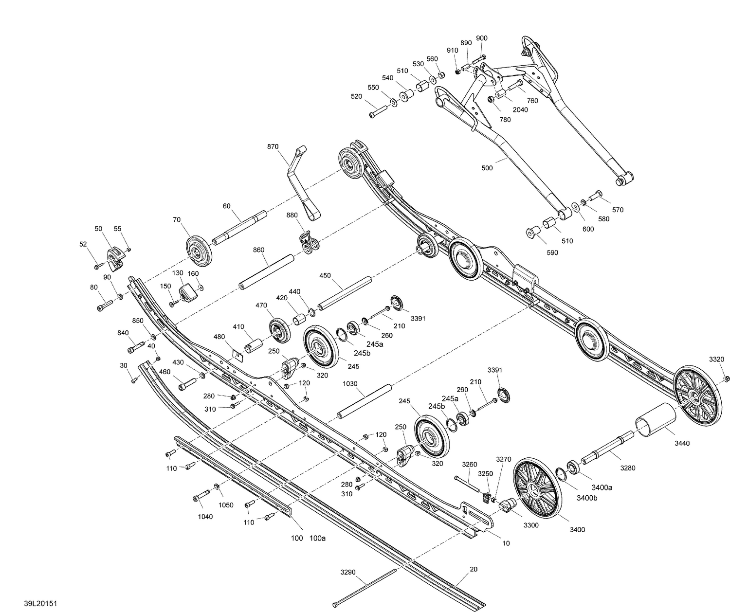 08- Suspension, Rear - Lower Section - RE 3900 - SKU SELM
