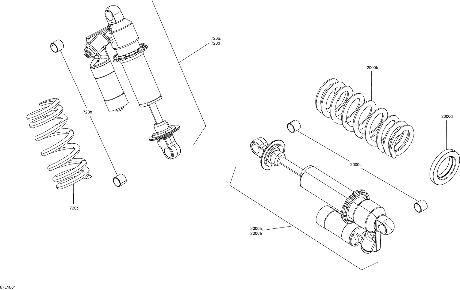 08- Rear Shocks Boondocker - 850 E-TEC - Package RE