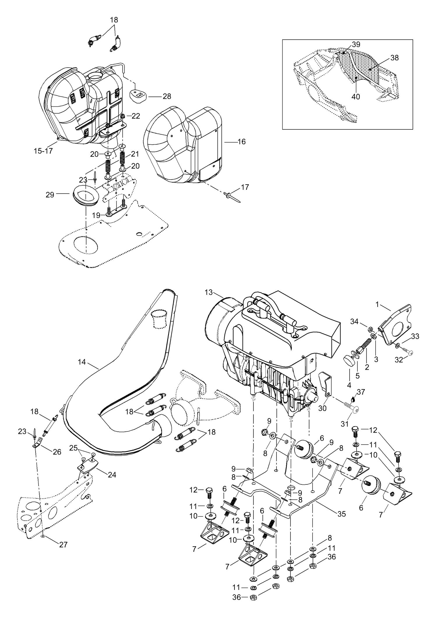 01- Engine Mount Plate/Muffler