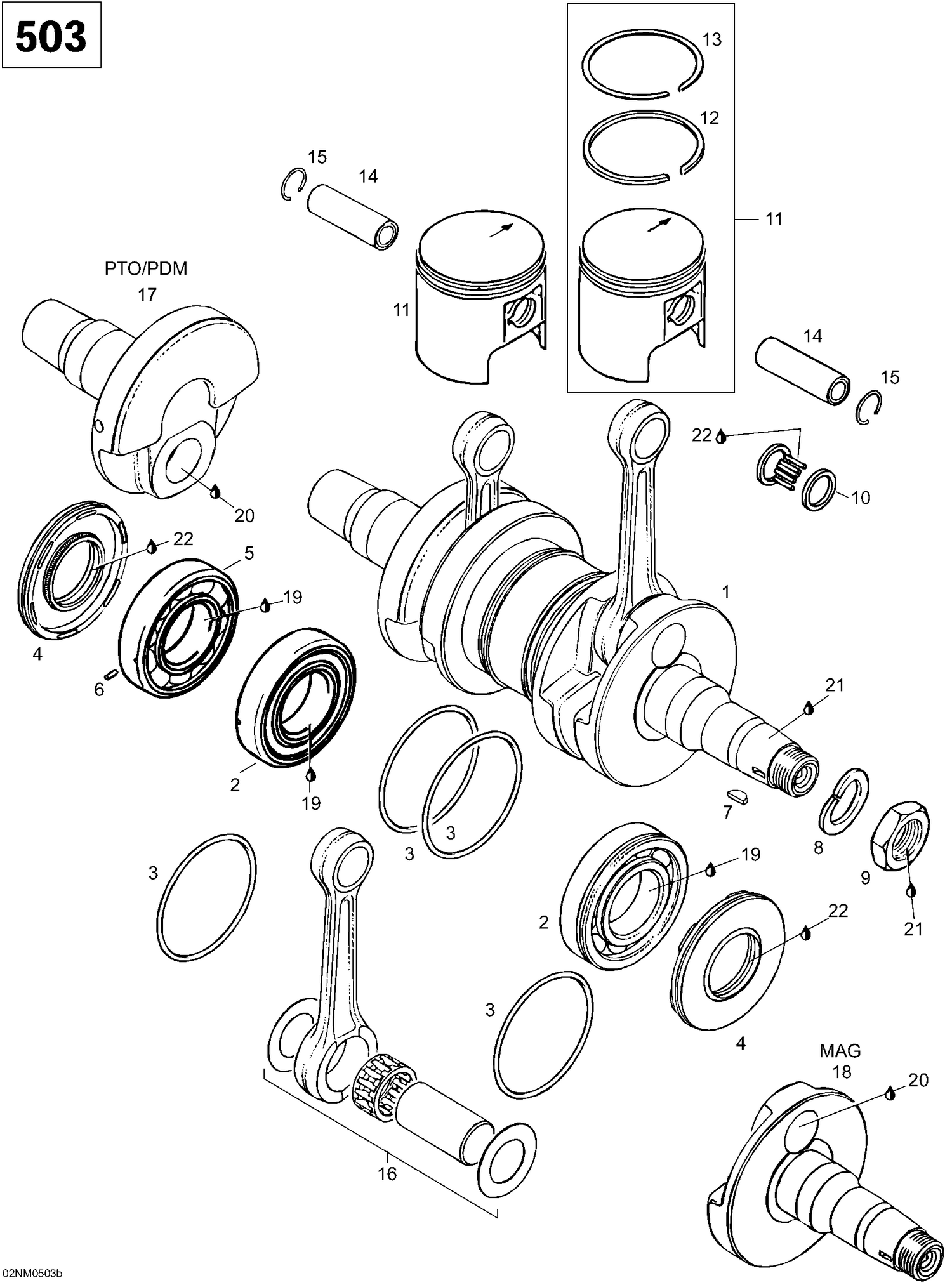 01- Crankshaft and Pistons, 503