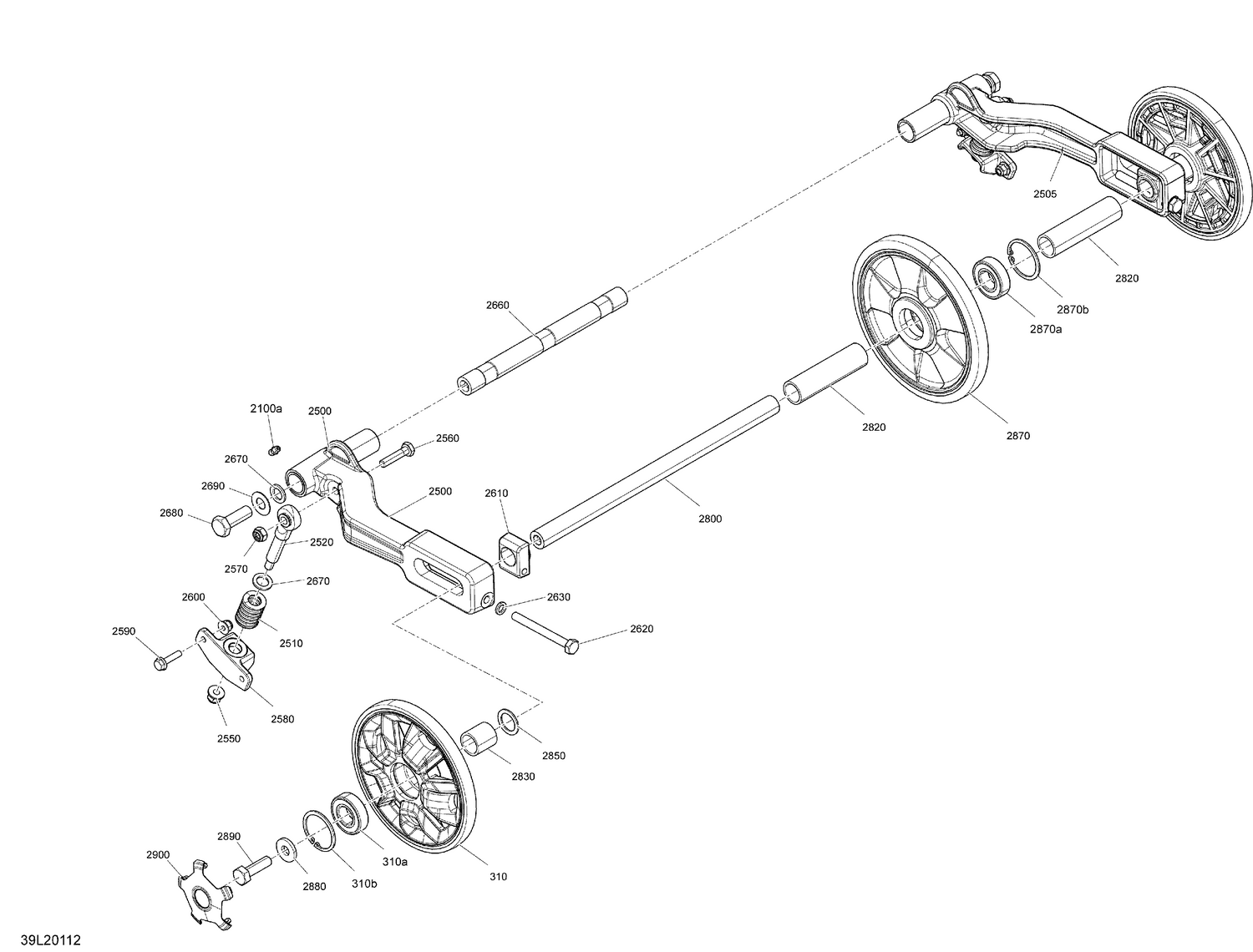 08- Suspension, Rear - System - Rear Rail Wheel Lever - PRO