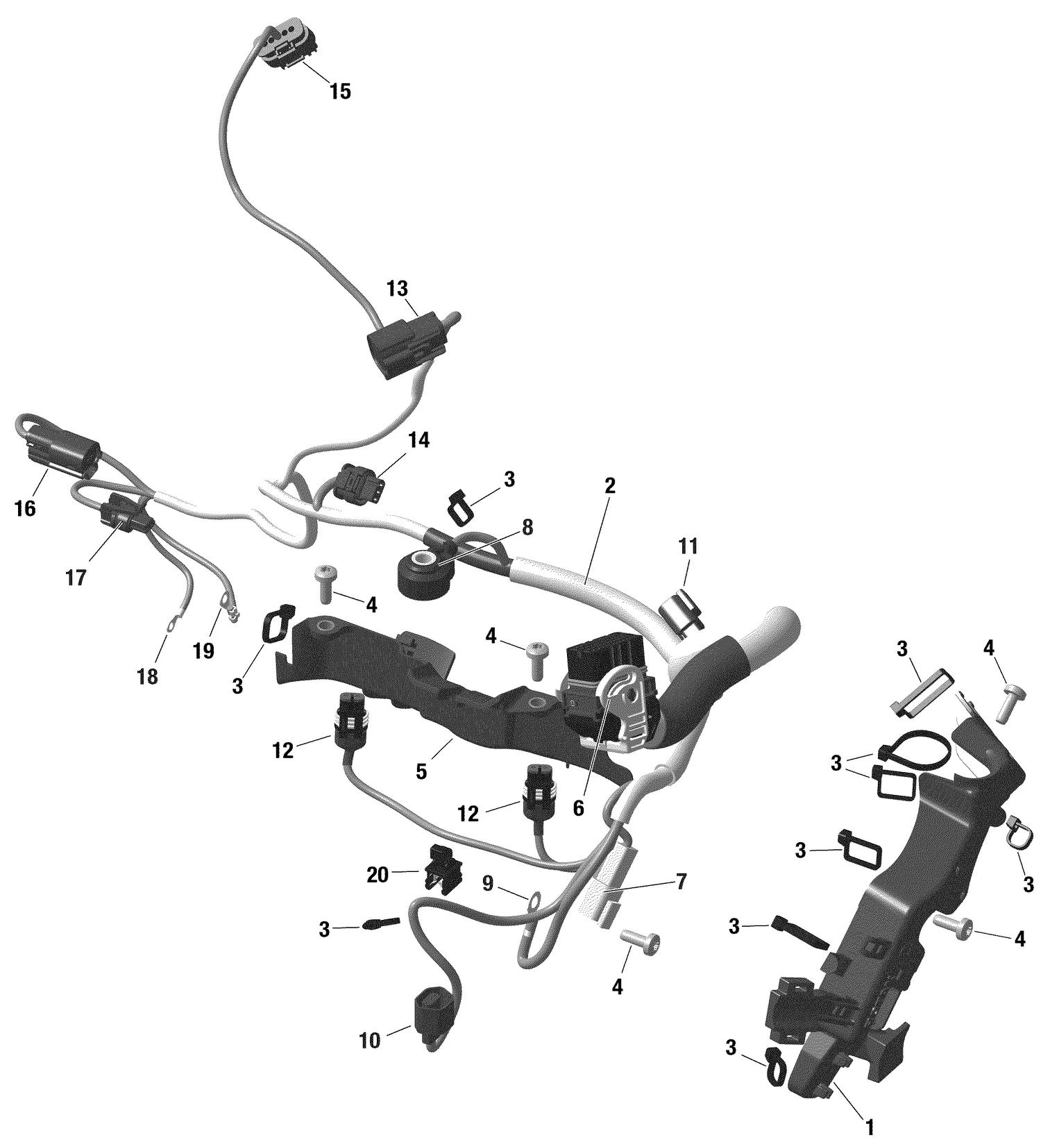 01- ROTAX - Engine Harness Except SHOT