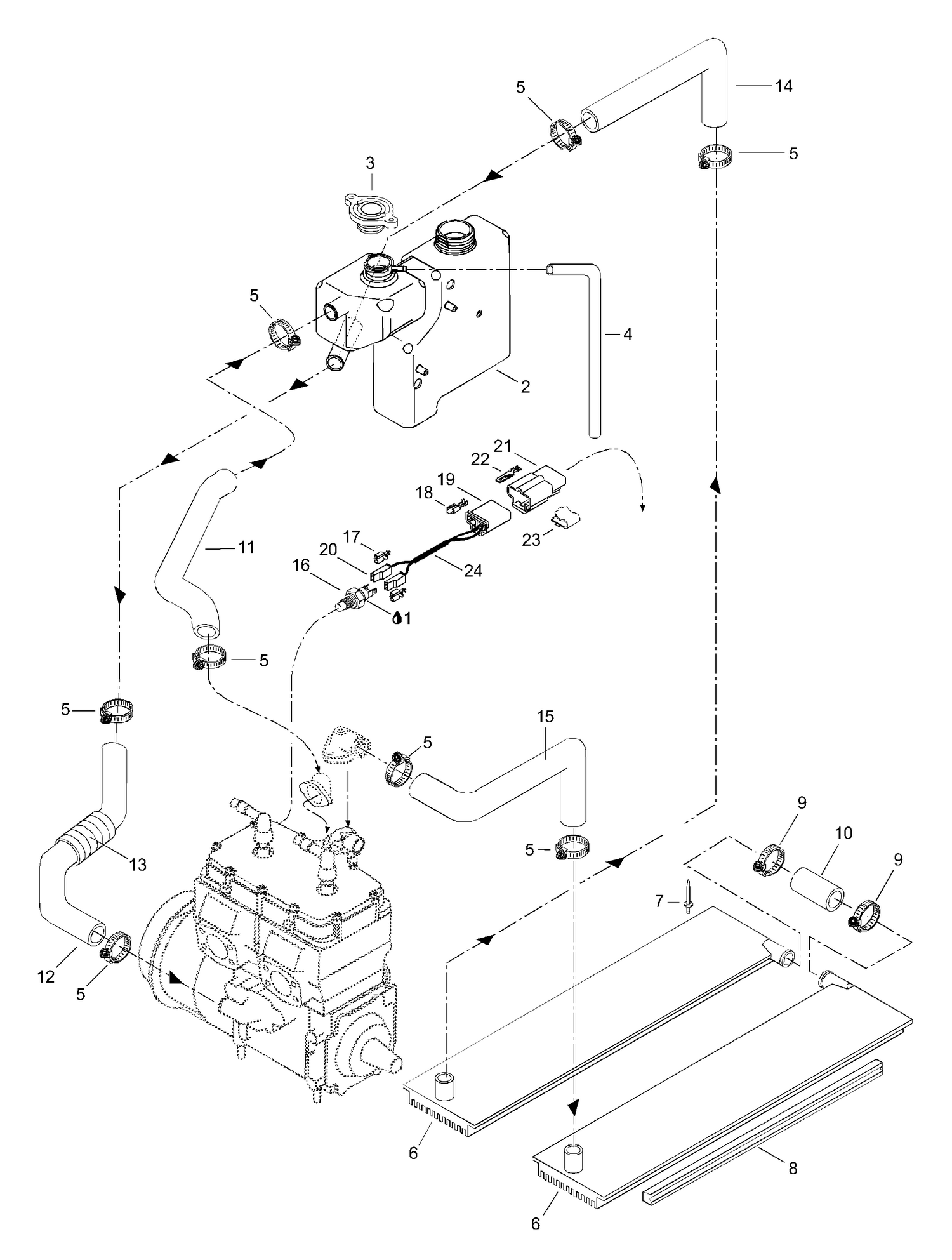 01- Radiator, Hoses
