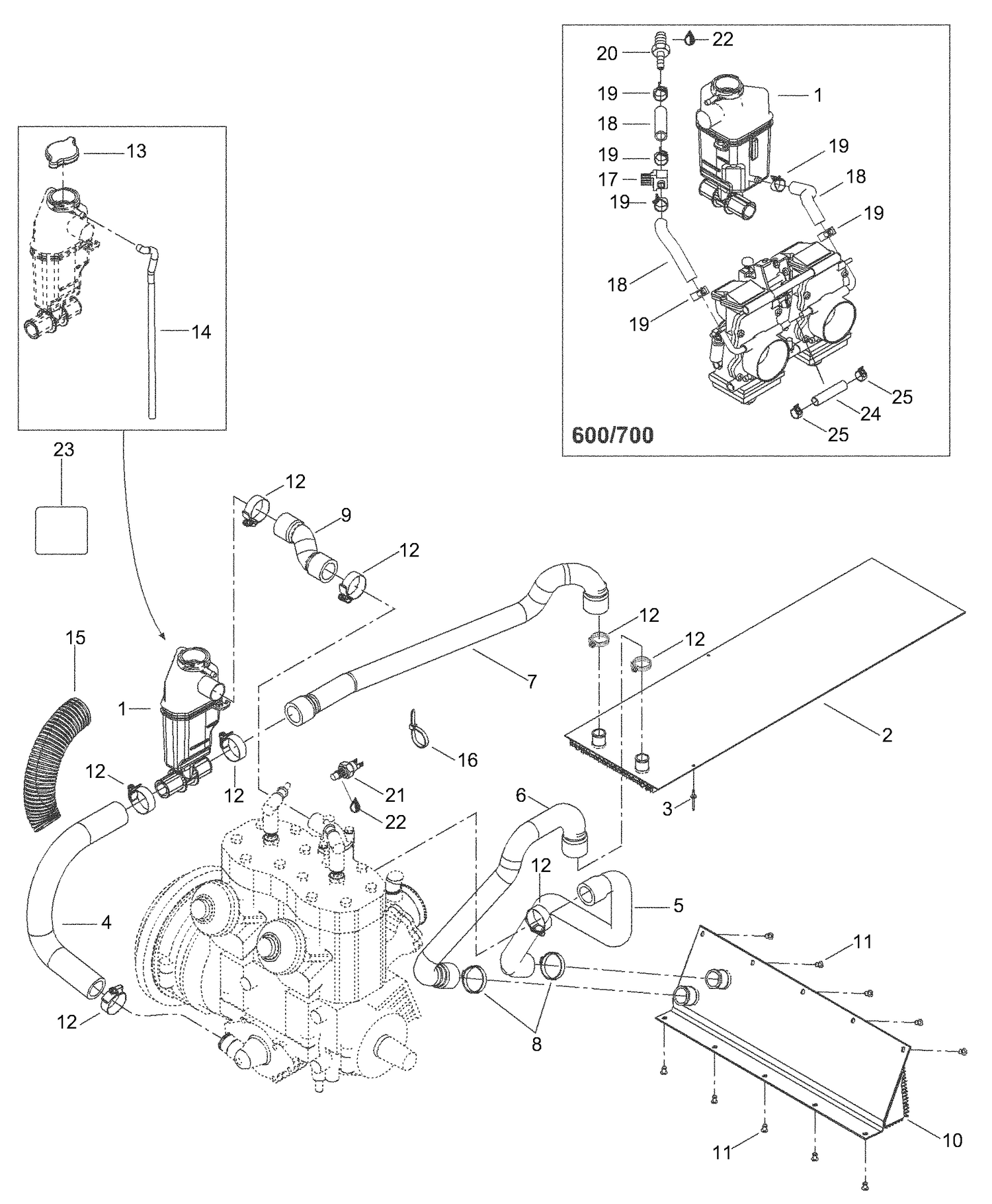 01- Radiator, Hoses