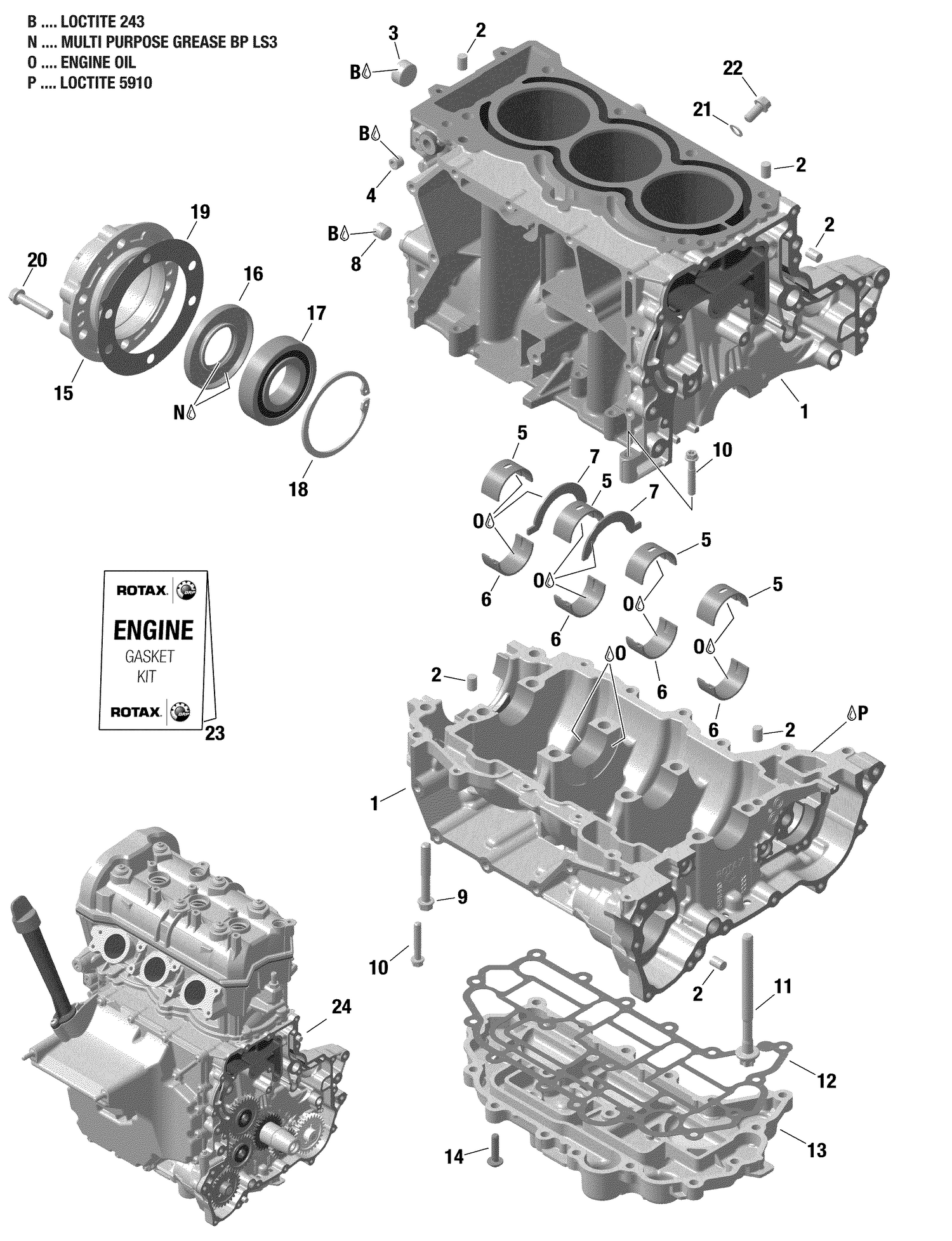 01- Crankcase 900 ACE