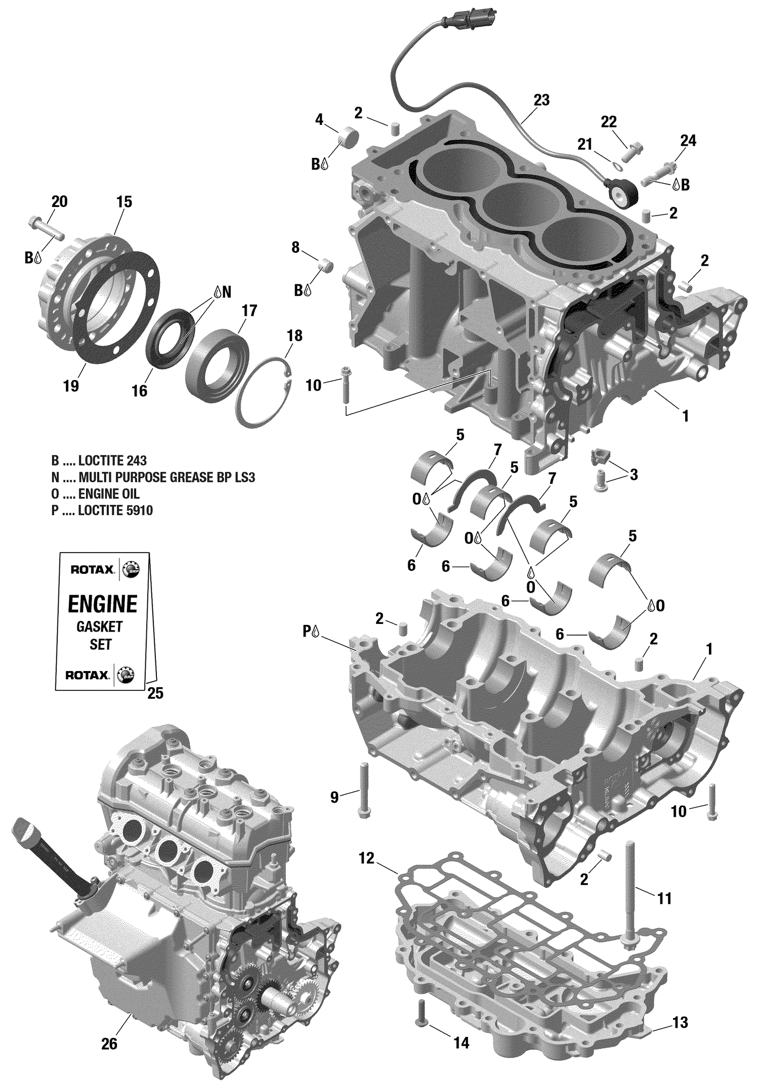 01- ROTAX - Crankcase