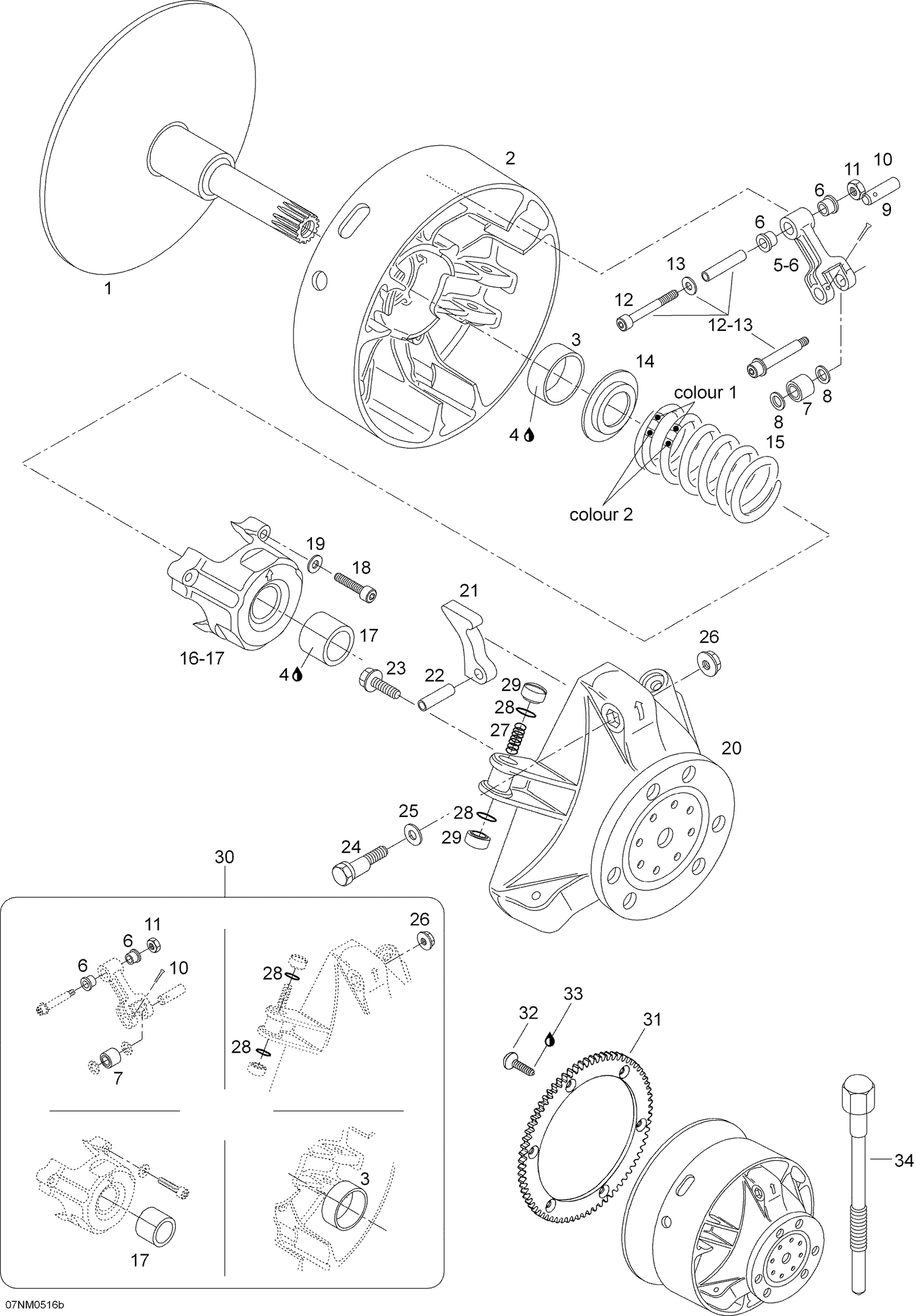 05- Drive Pulley, 552