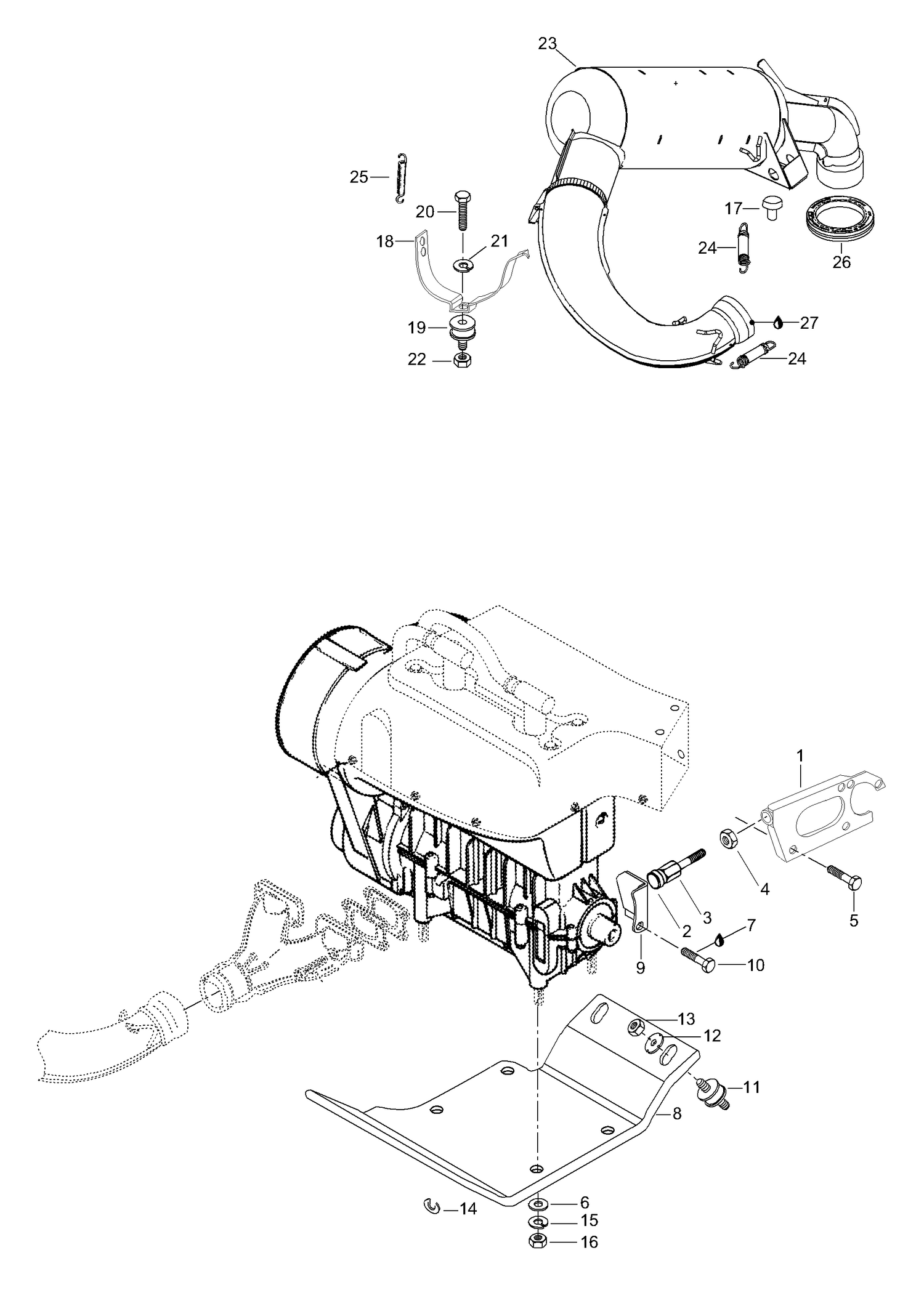 01- Engine Mount Plate/Muffler