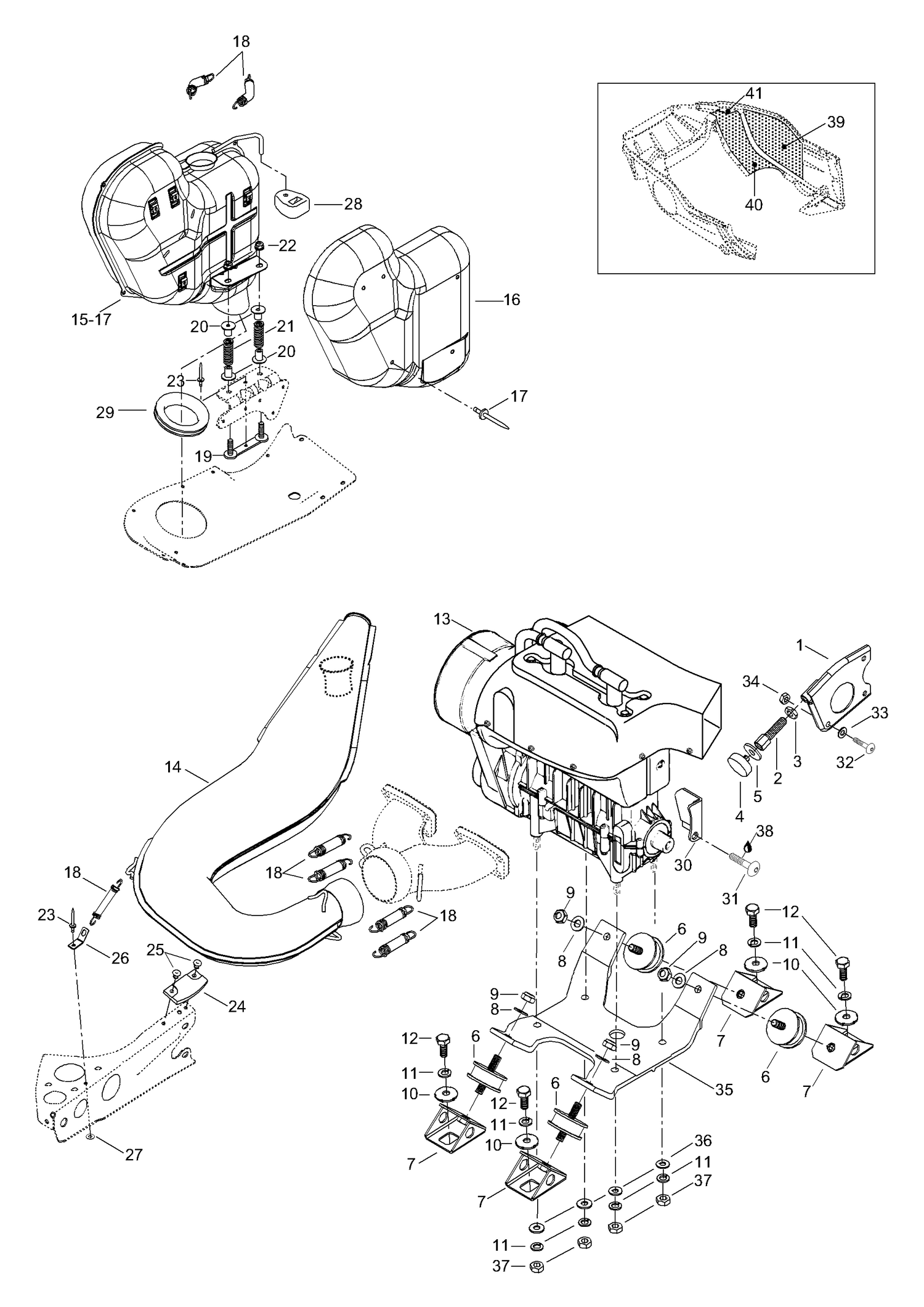 01- Engine Mount Plate/Muffler