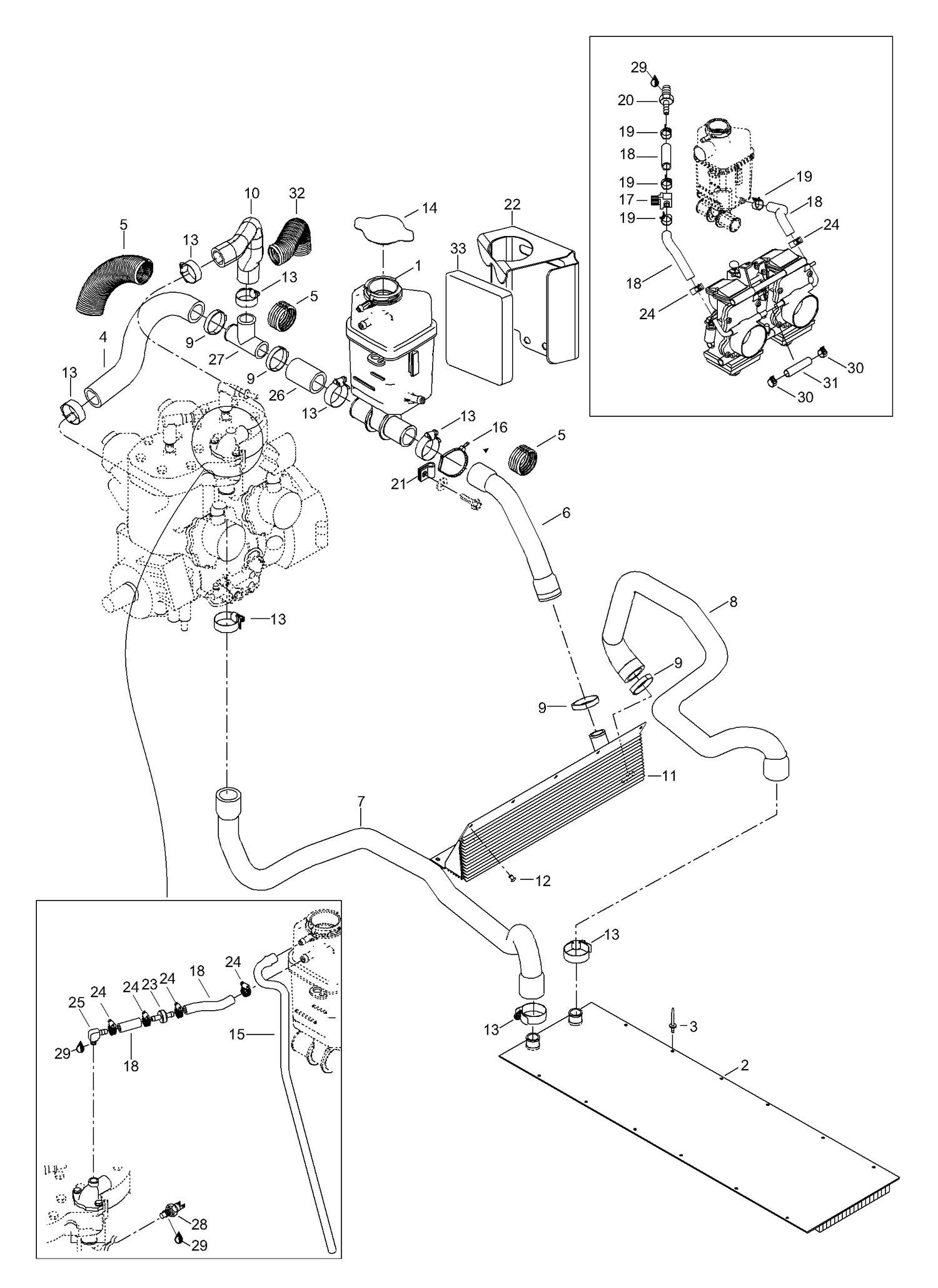 01- Radiator, Hoses