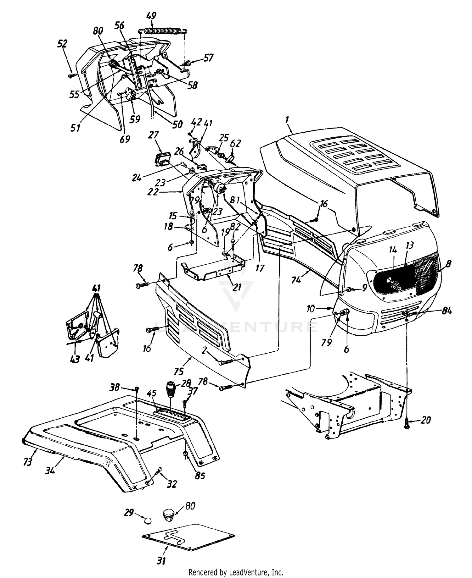 Dash, Throttle Control, and Side Panel Assembly