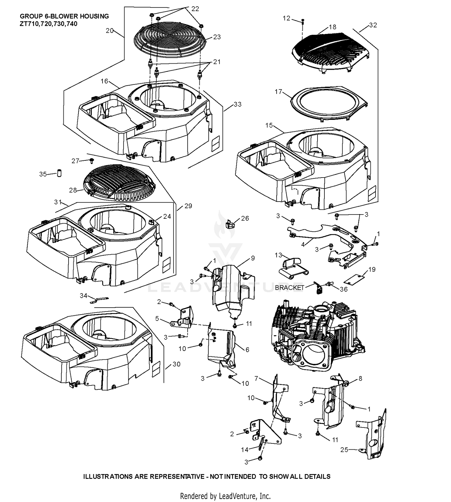 ZT740-3064 Blower Housing