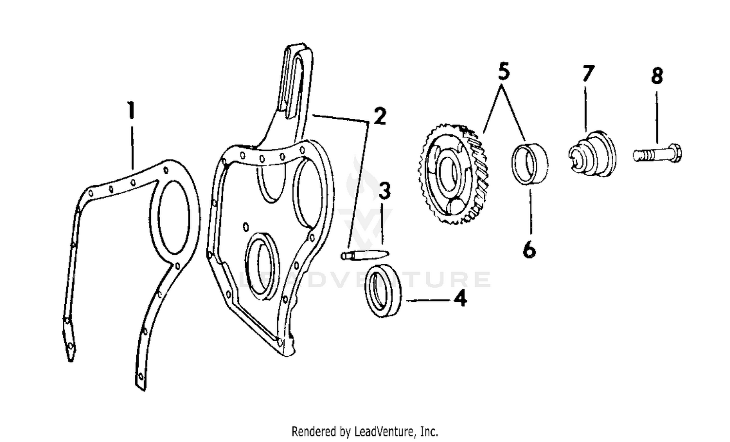 Cub Cadet Farmall Cub Tractor S N 501 To 185 000 Crankcase Front Cover And Idler Gear