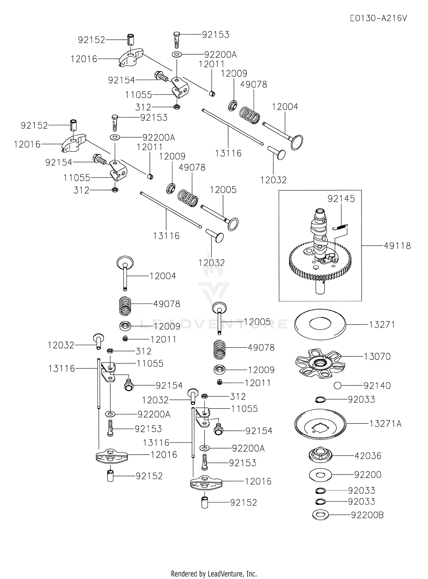 FS600V-CS34 VALVE & CAMSHAFT
