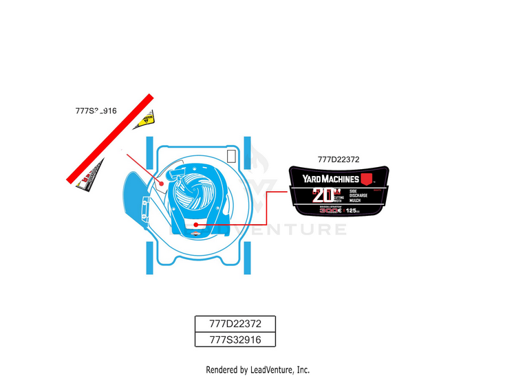 Yard Machines 11A-02BT729 20 in. 125 CC Gas Push Lawn Mower