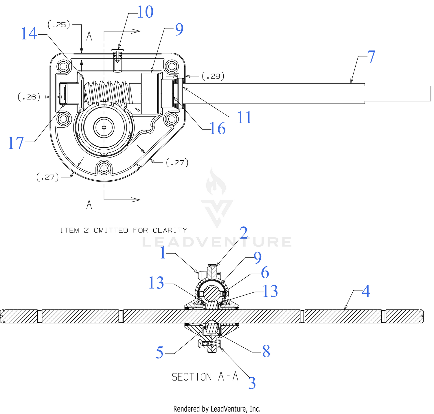 Auger Gearbox Assembly
