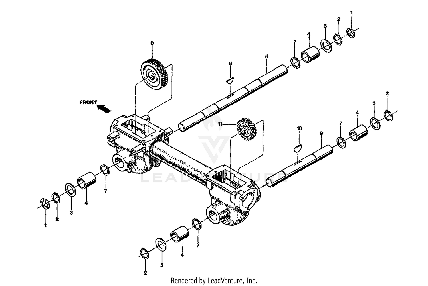 WHEEL & TILLER SHAFT ASSEMBLY