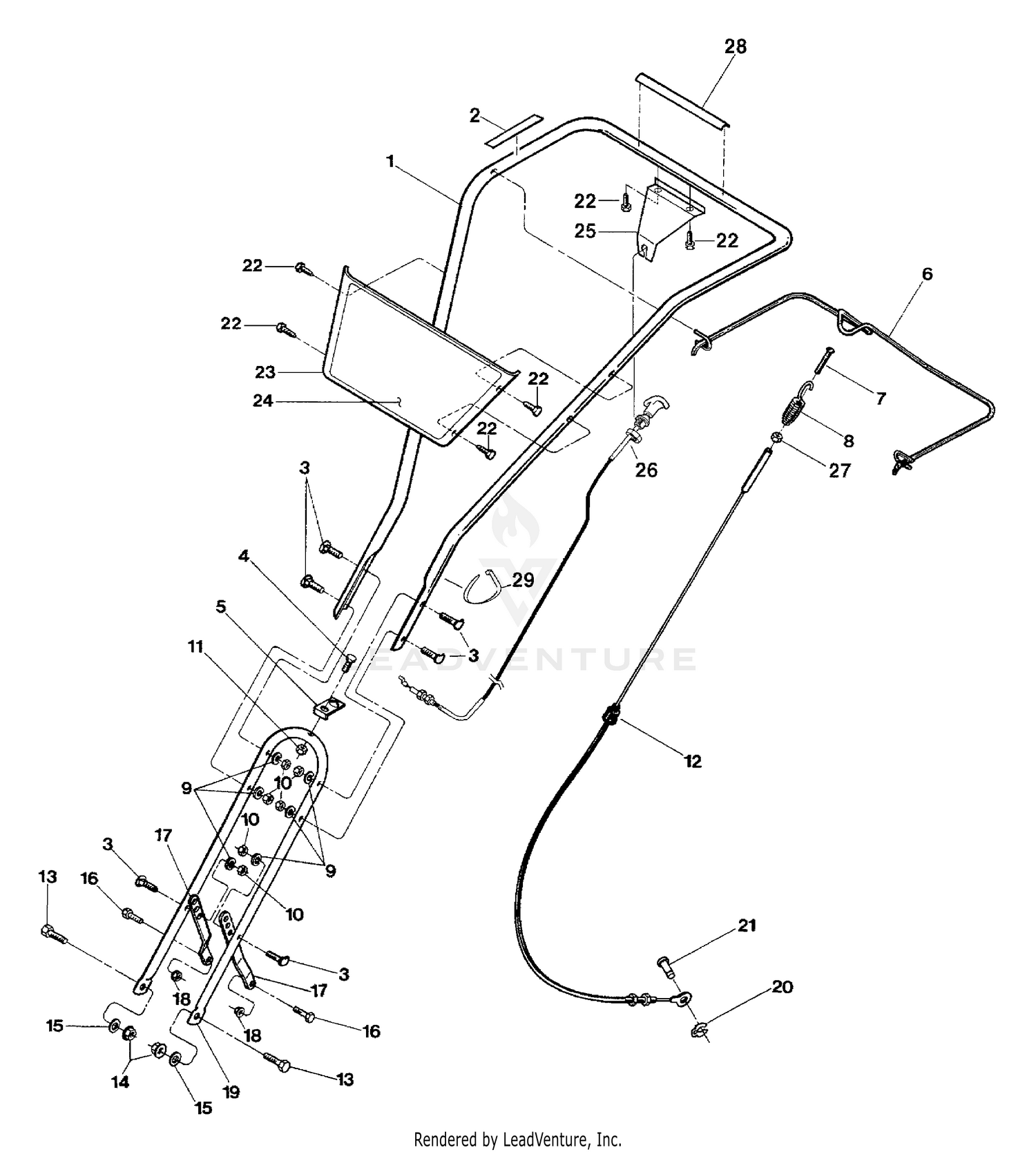 Handlebars, Clutch Cables And Handlebar Mounting Hardware