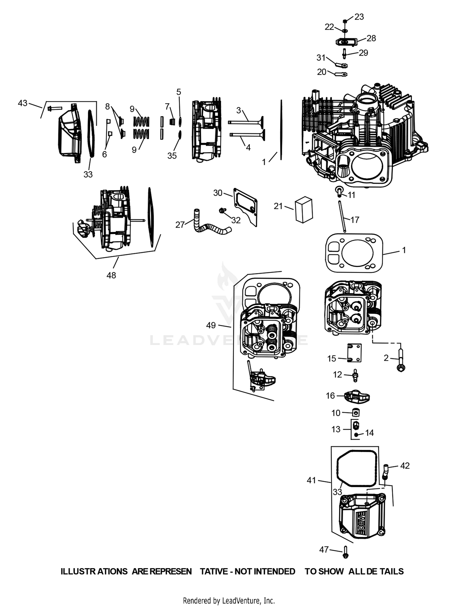 KT722-3011 CylinderHead & Breather