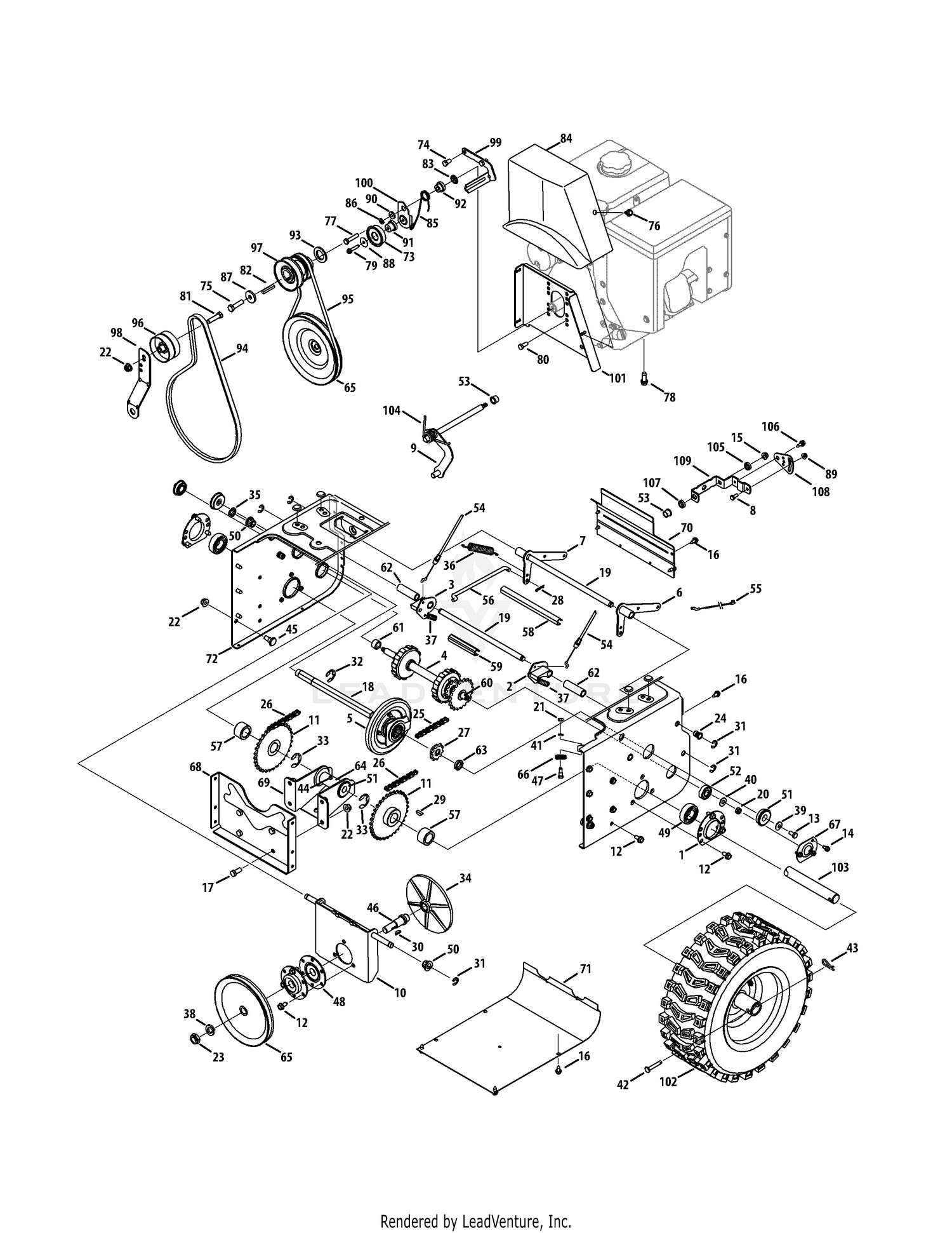 Snow Thrower Drive System