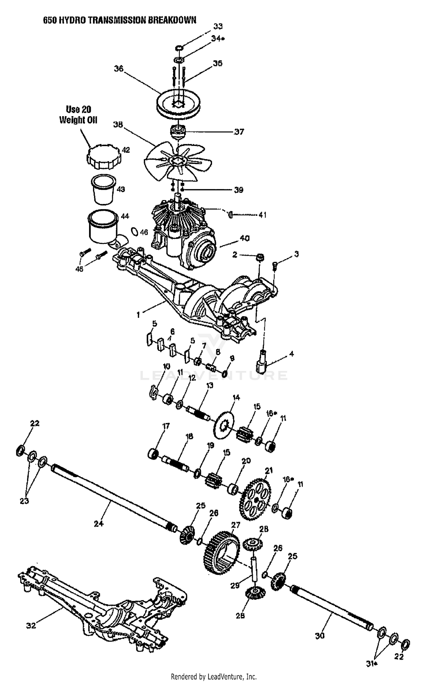 HYDROSTATIC (650) TRANSMISSION BREAKDOWN