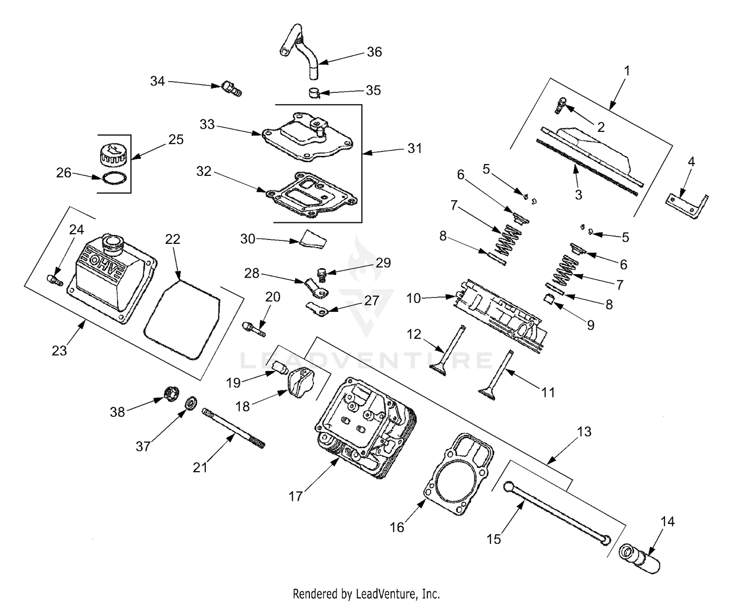 Cylinder Head, Valves And Breather