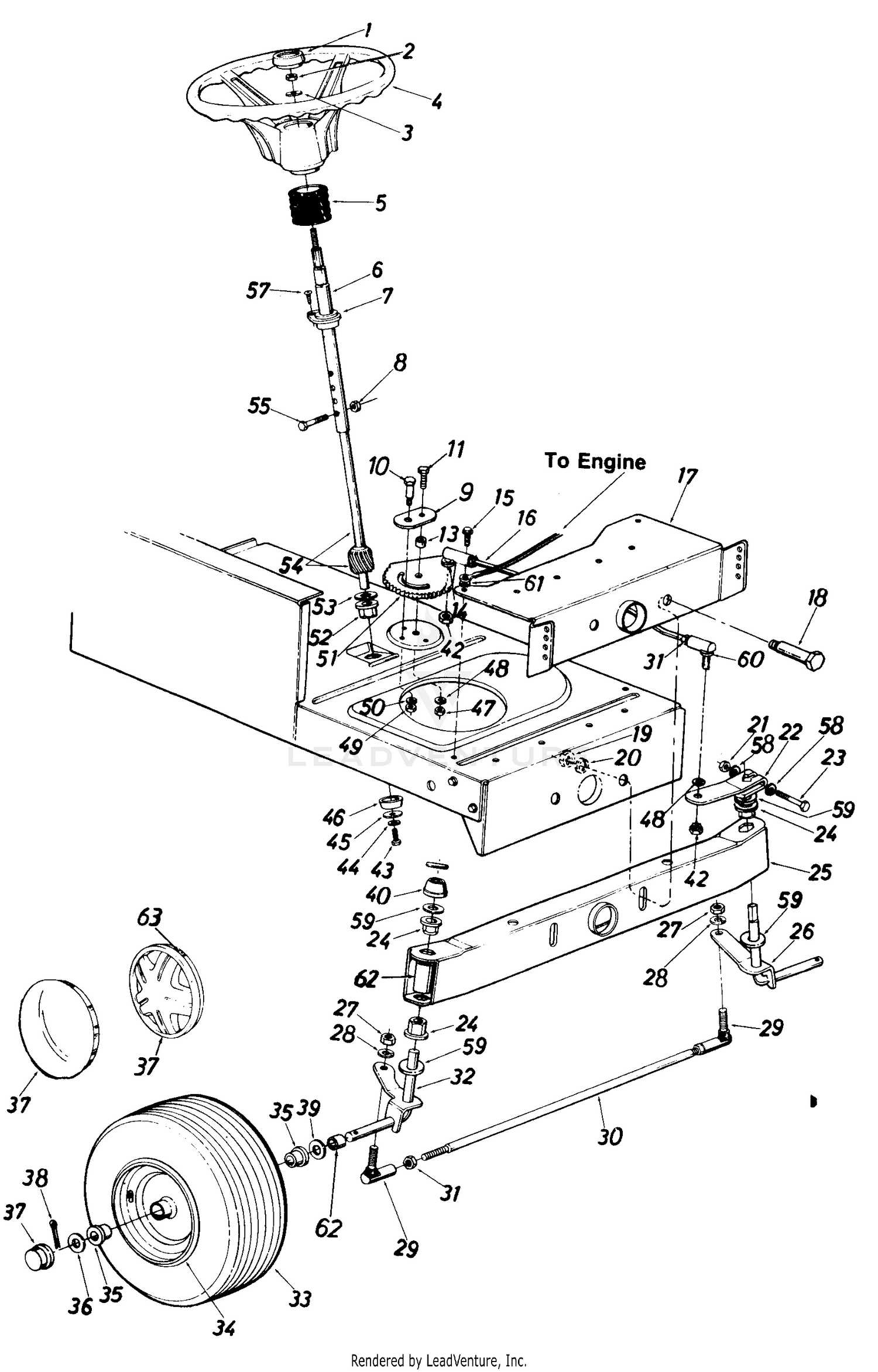 Mtd riding mower steering parts hot sale